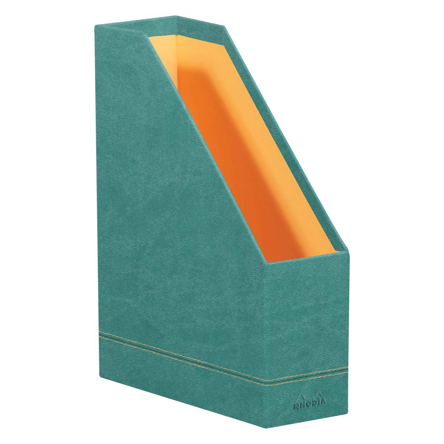 Rhodia Rhodiarama Stehsammler aus Kunstleder, 10x25x31cm - Wassergrün 194549C