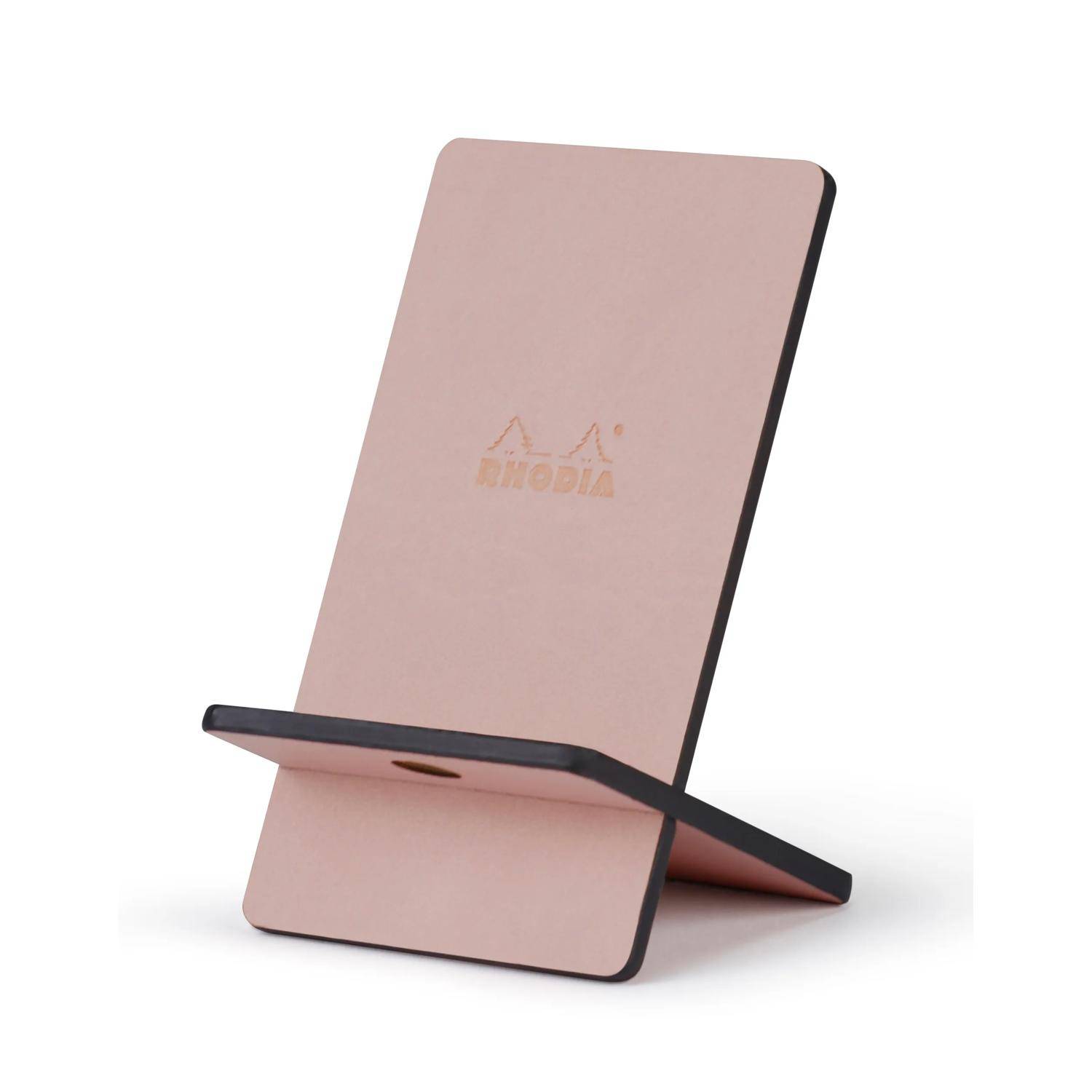 Rhodia Handyhalter italienischem Kunstleder 13x8x8,5 cm Hauch von Rosa 194416C