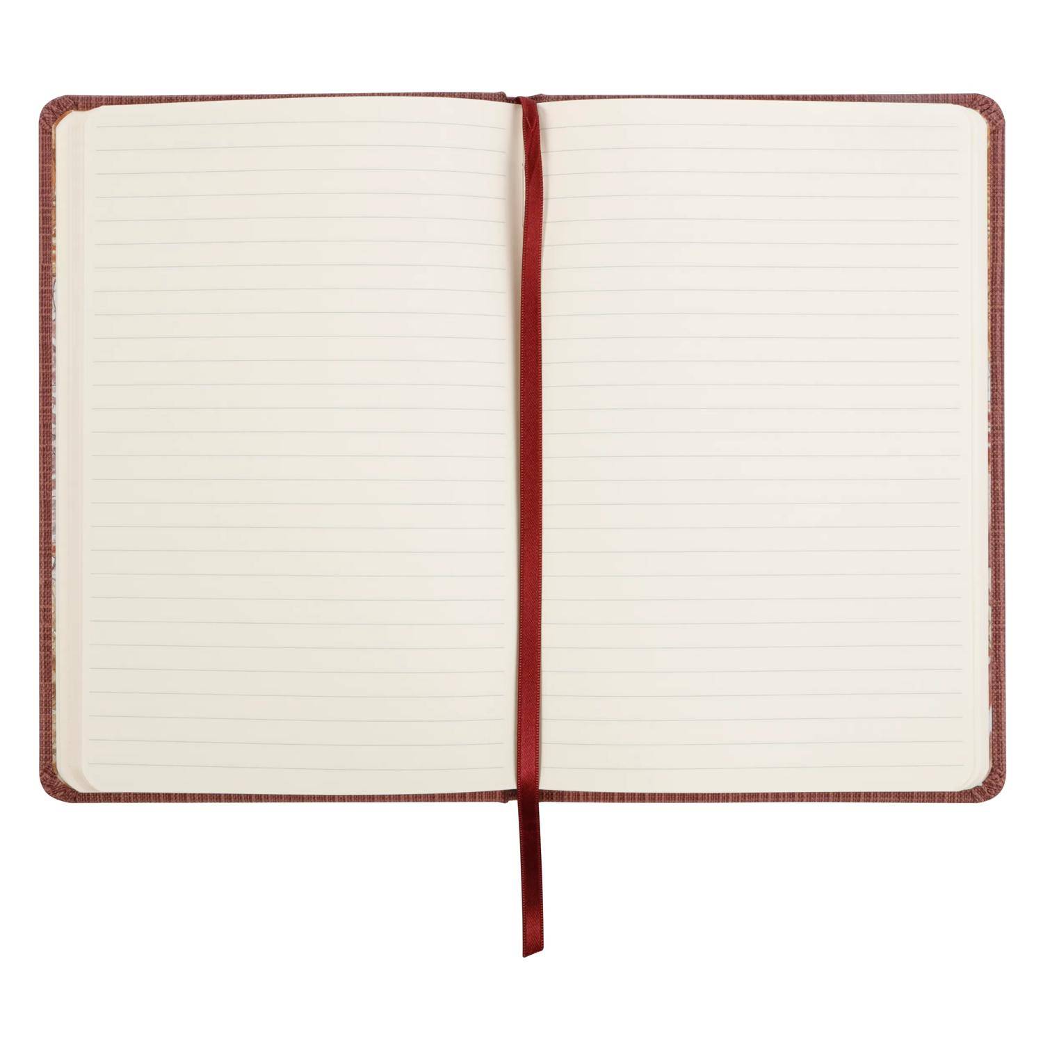 Rhodia Notizbuch A5 96 Blatt liniert elfenbein 90g Kunstleder - Amarant 120033C