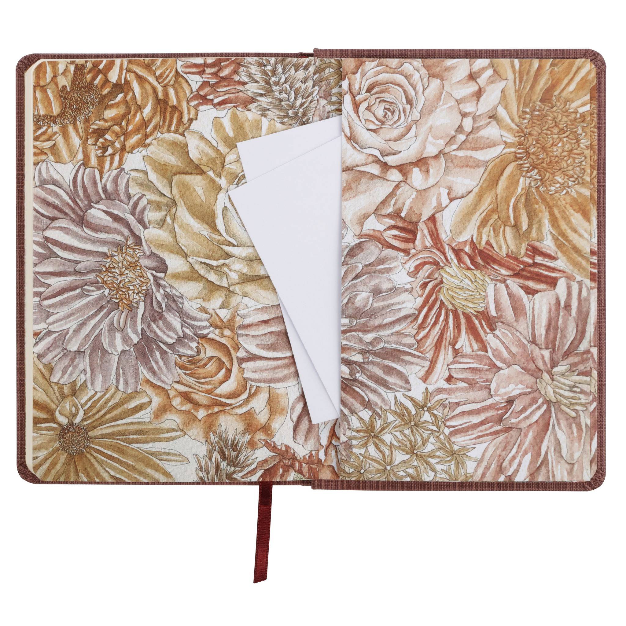 Rhodia Notizbuch A5 96 Blatt liniert elfenbein 90g Kunstleder - Amarant 120033C