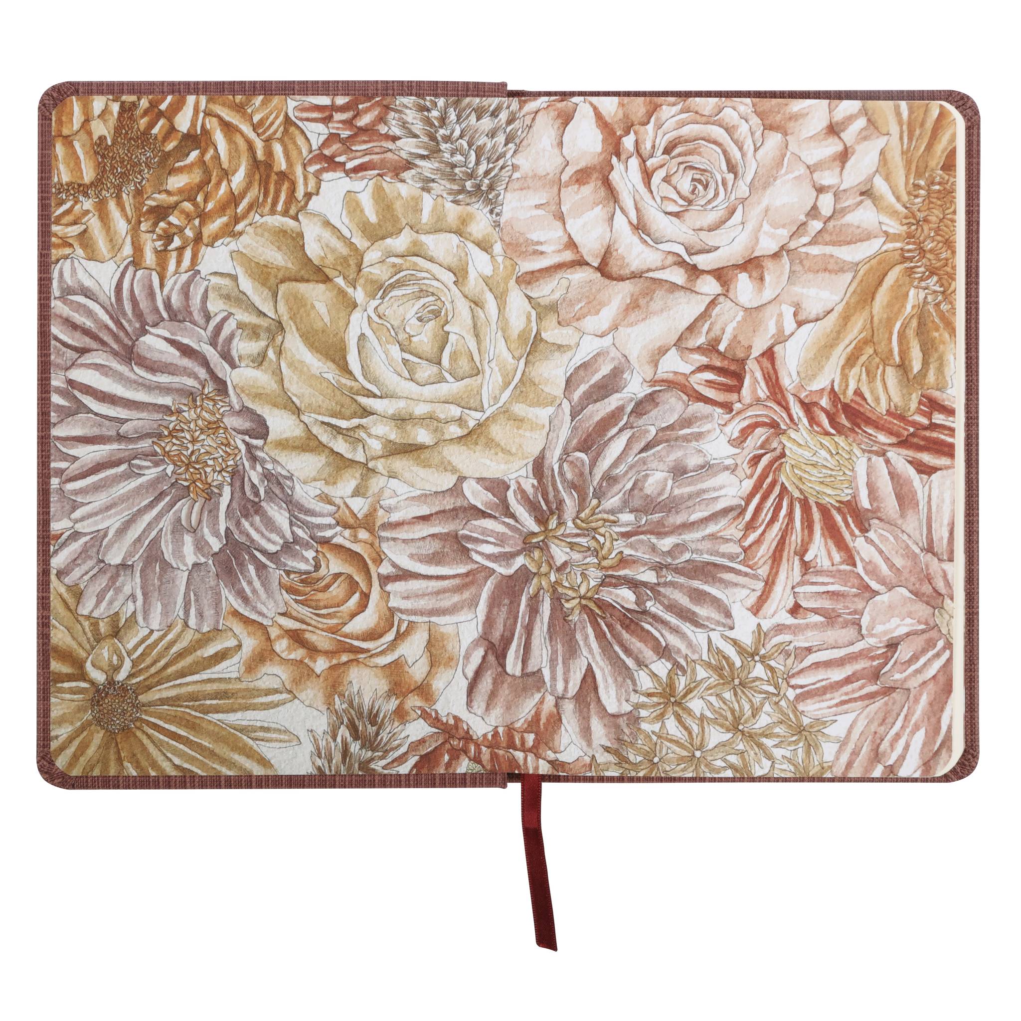 Rhodia Notizbuch A5 96 Blatt liniert elfenbein 90g Kunstleder - Amarant 120033C