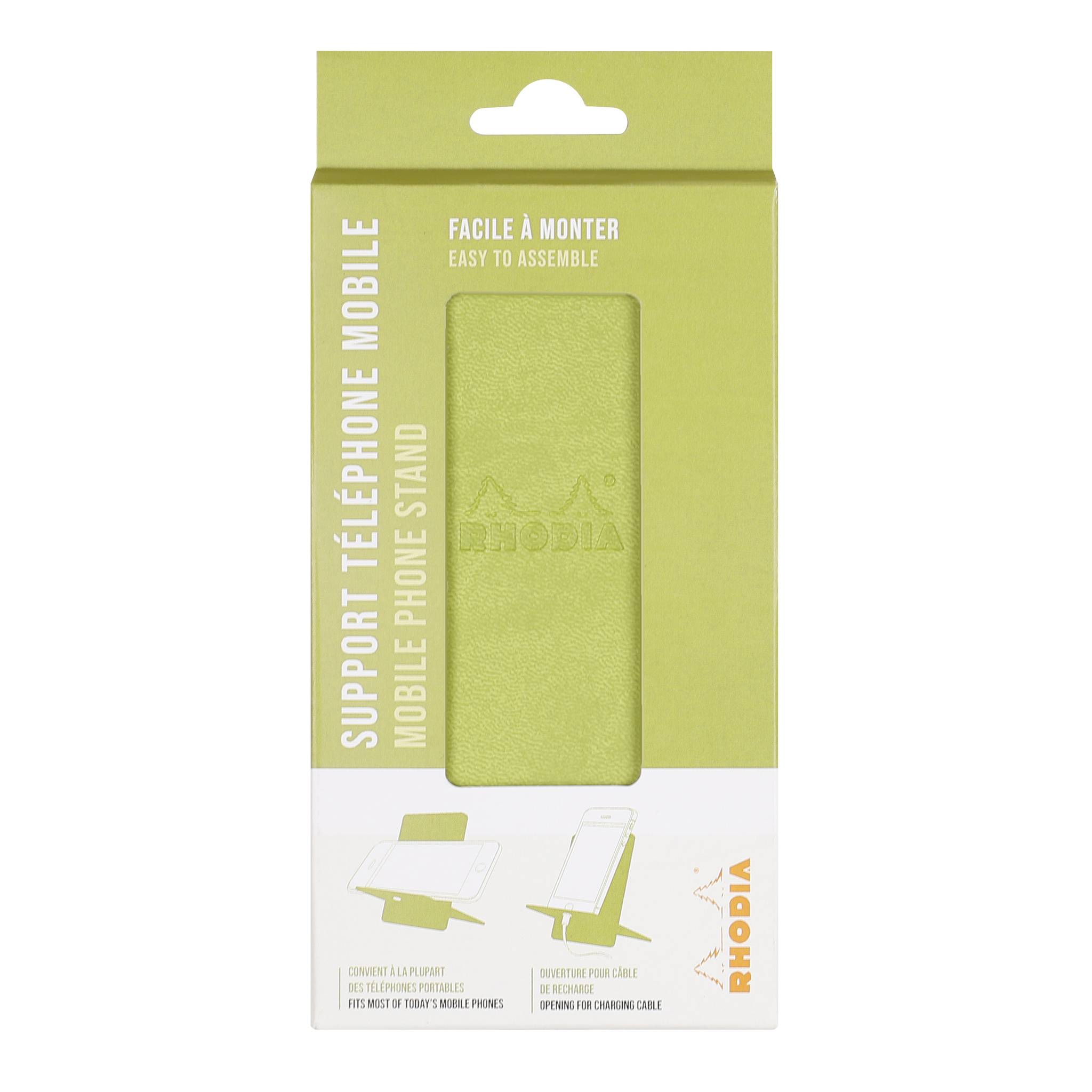 Rhodia Handyhalter italienischem Kunstleder 13x8x8,5 cm Anisgrün 194417C