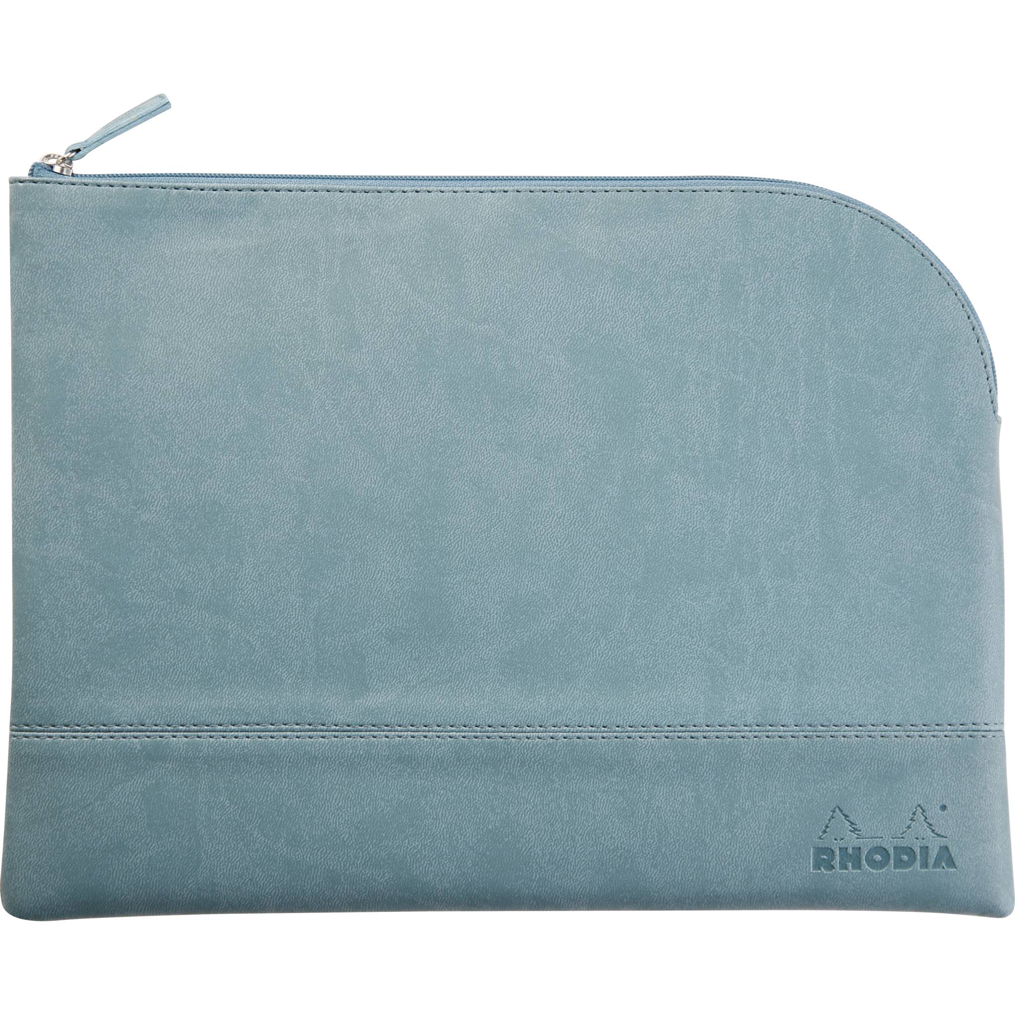 Rhodia Rhodiarama Etui Kunstleder Reißverschluss, 21x28 cm Wassergrün 116735C