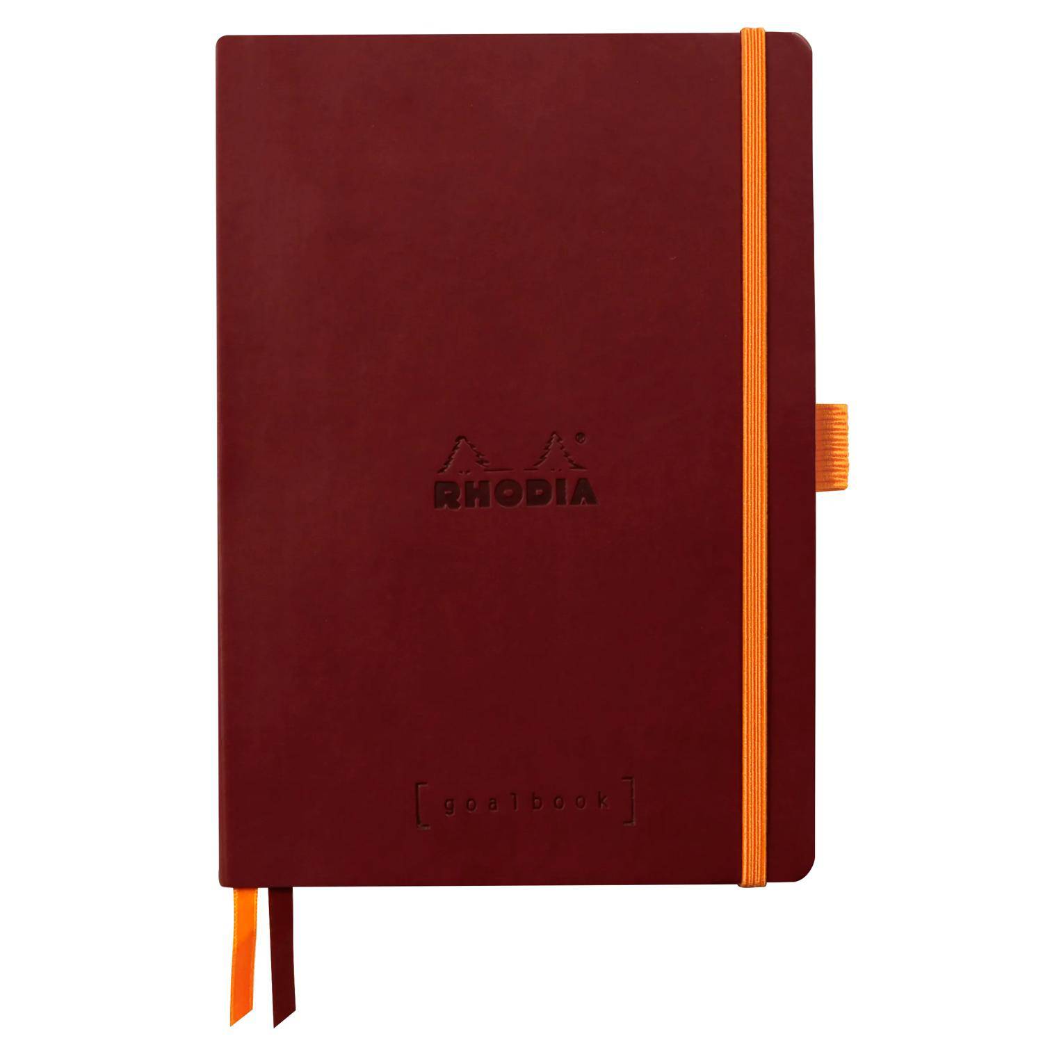 Rhodia Goalbook A5 120 Bl elfenbein 90g, Dot/punktkariert Weinrot 117800C