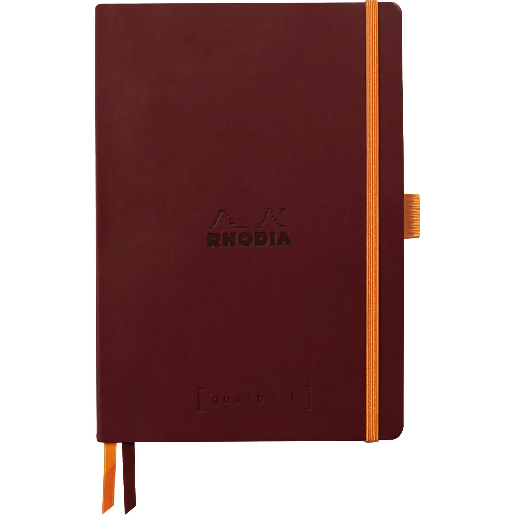 Rhodia Goalbook A5 120 Bl elfenbein 90g, Dot/punktkariert Weinrot 117800C