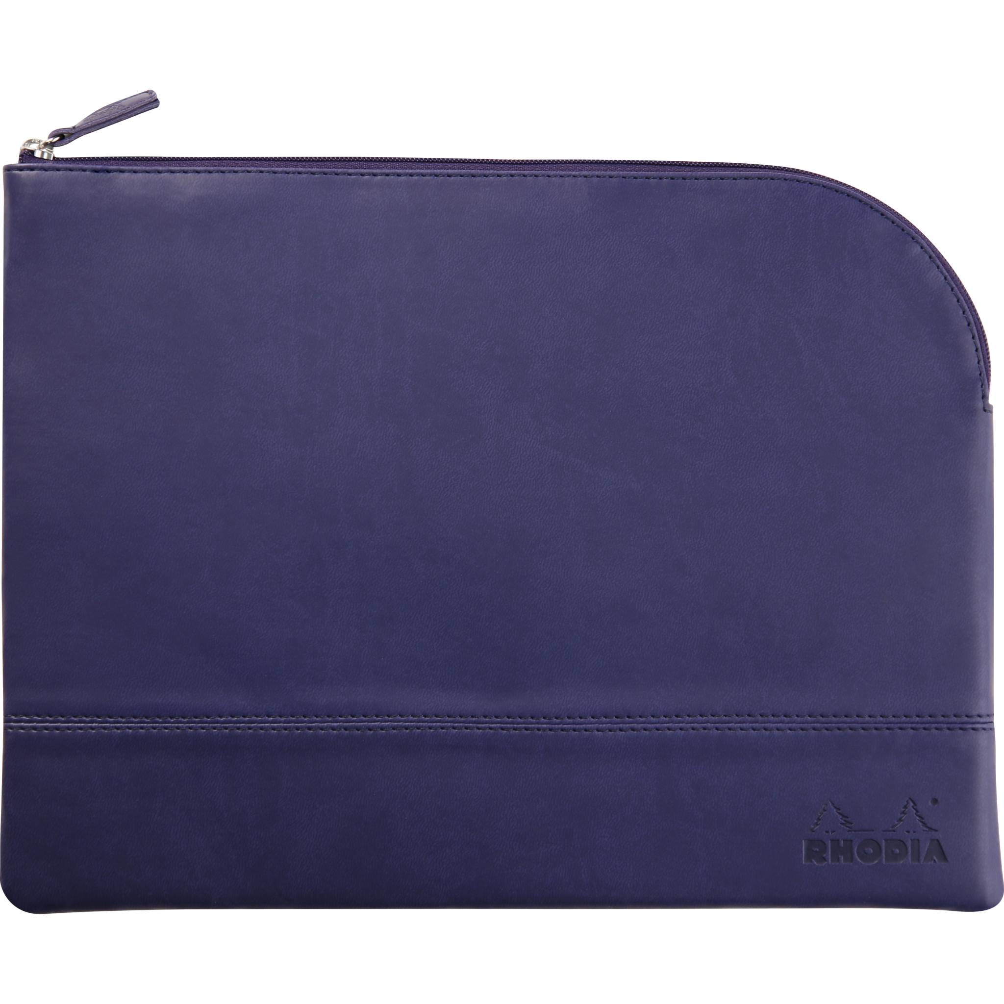 Rhodia Etui Kunstleder Reißverschluss, 21x28 cm Mitternachtsblau 116737C