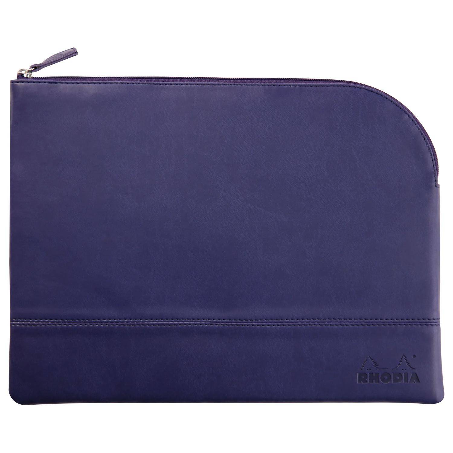 Rhodia Etui Kunstleder Reißverschluss, 21x28 cm Mitternachtsblau 116737C