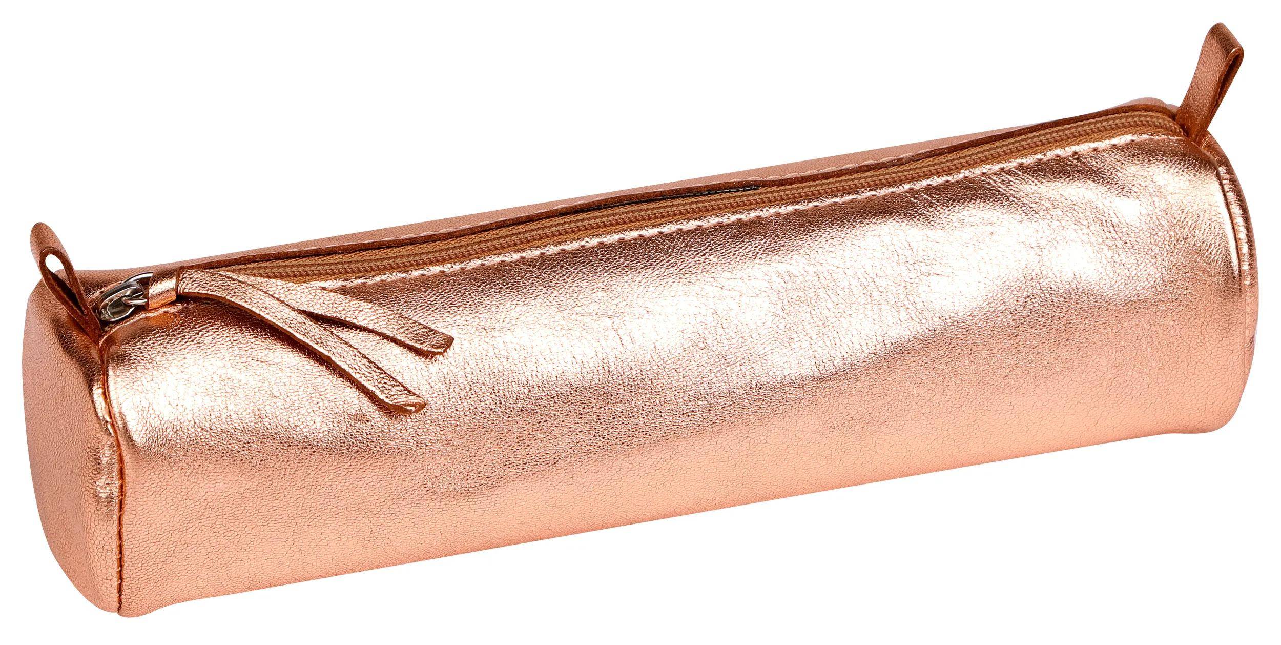 Clairefontaine 8x Rund Federmäppchen Leder Ø5,5x22cm 4 Farben 410194C