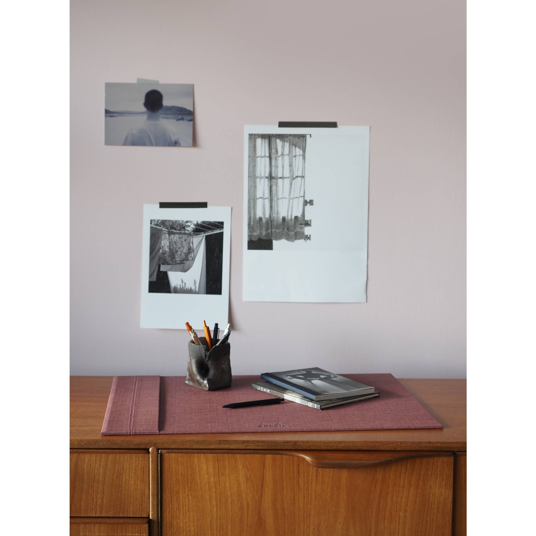 Rhodia feste Schreibtischunterlage 60x40 cm Kunstleder - Amarant 120039C