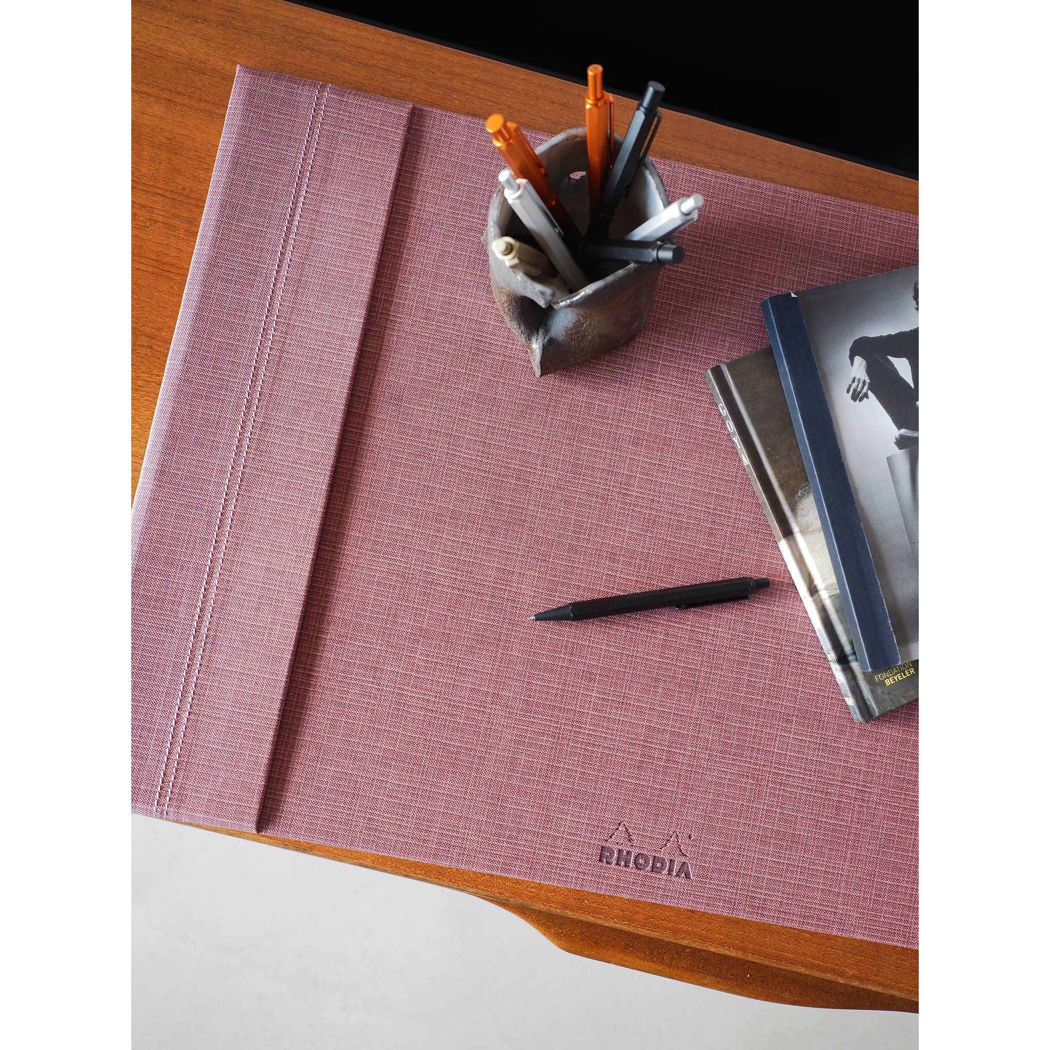 Rhodia feste Schreibtischunterlage 60x40 cm Kunstleder - Amarant 120039C