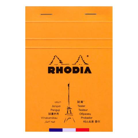 Rhodia Testblock N°13 A6 10,5x14,8cm, kariert, 80 Bl Orange 13000TESTC