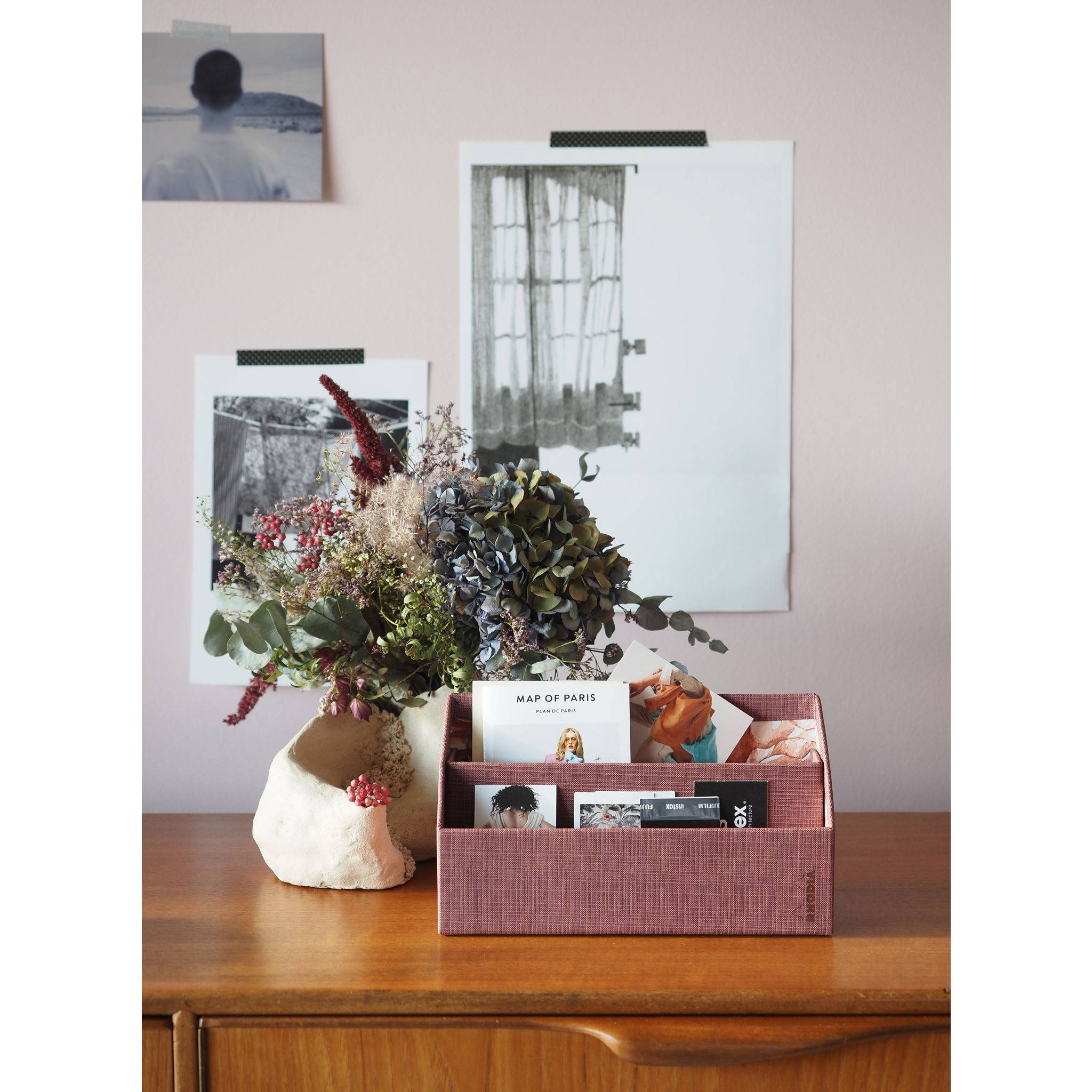 Rhodia Briefständer 25x10x14 cm Kunstleder - Amarant 120037C