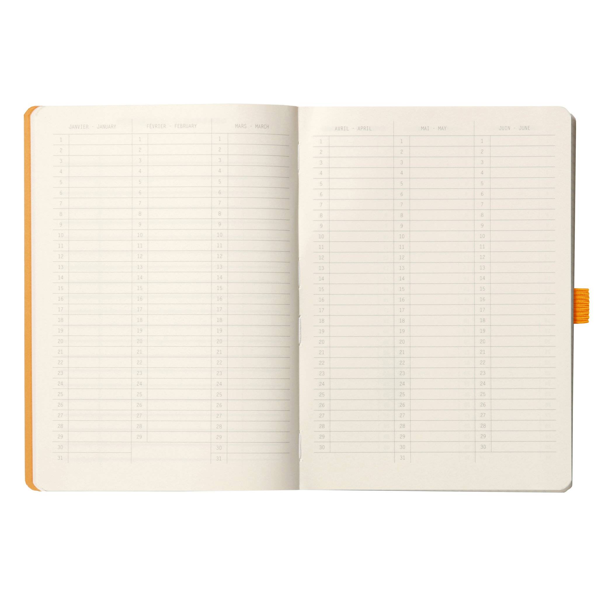 Rhodia Goalbook A5 120 Bl elfenbein 90g, Dot/punktkariert Himbeer 117752C