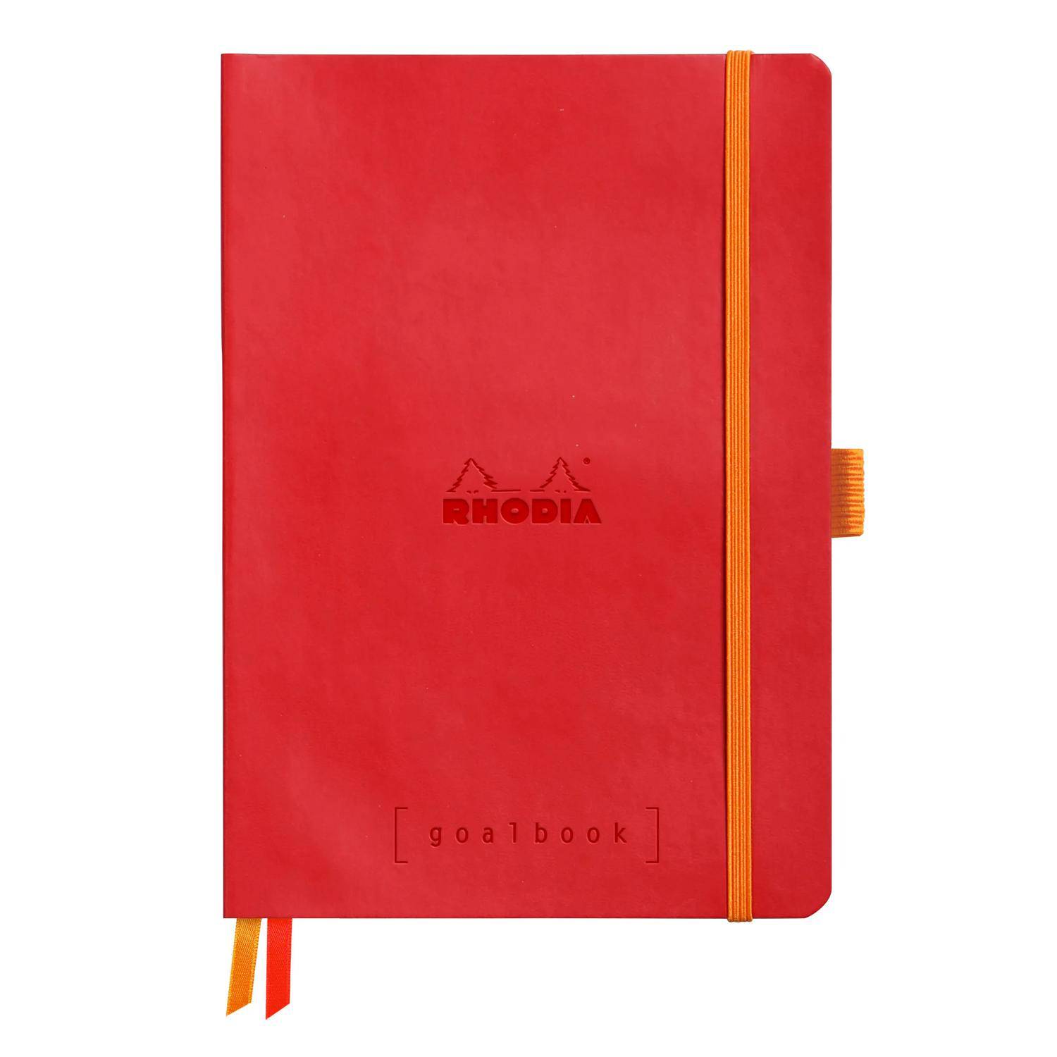 Rhodia Goalbook A5 120 Bl 90g weiß, Dot/punktkariert Mohnrot 117582C