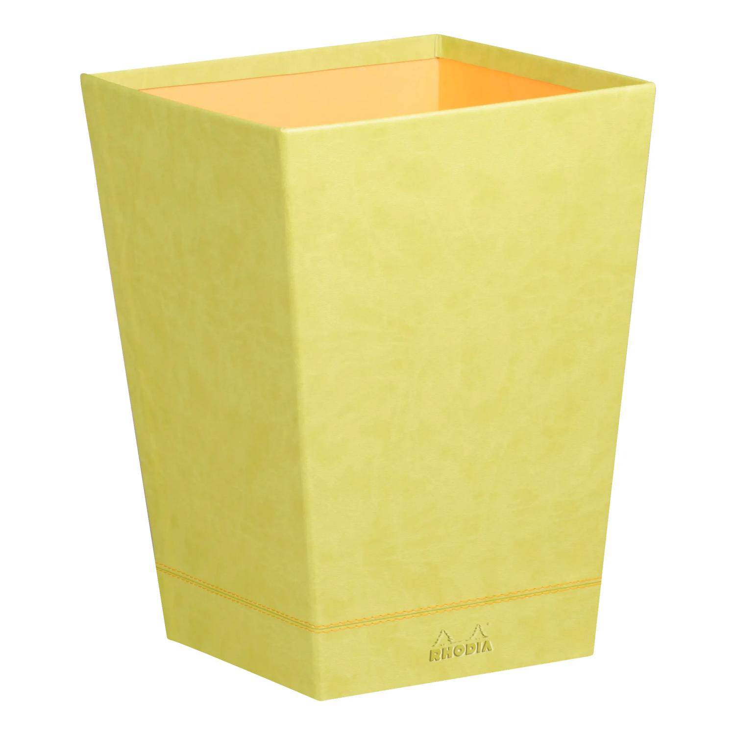 Rhodia Rhodiarama Papierkorb aus Kunstleder, 27x27x32cm - Anisgrün 318826C