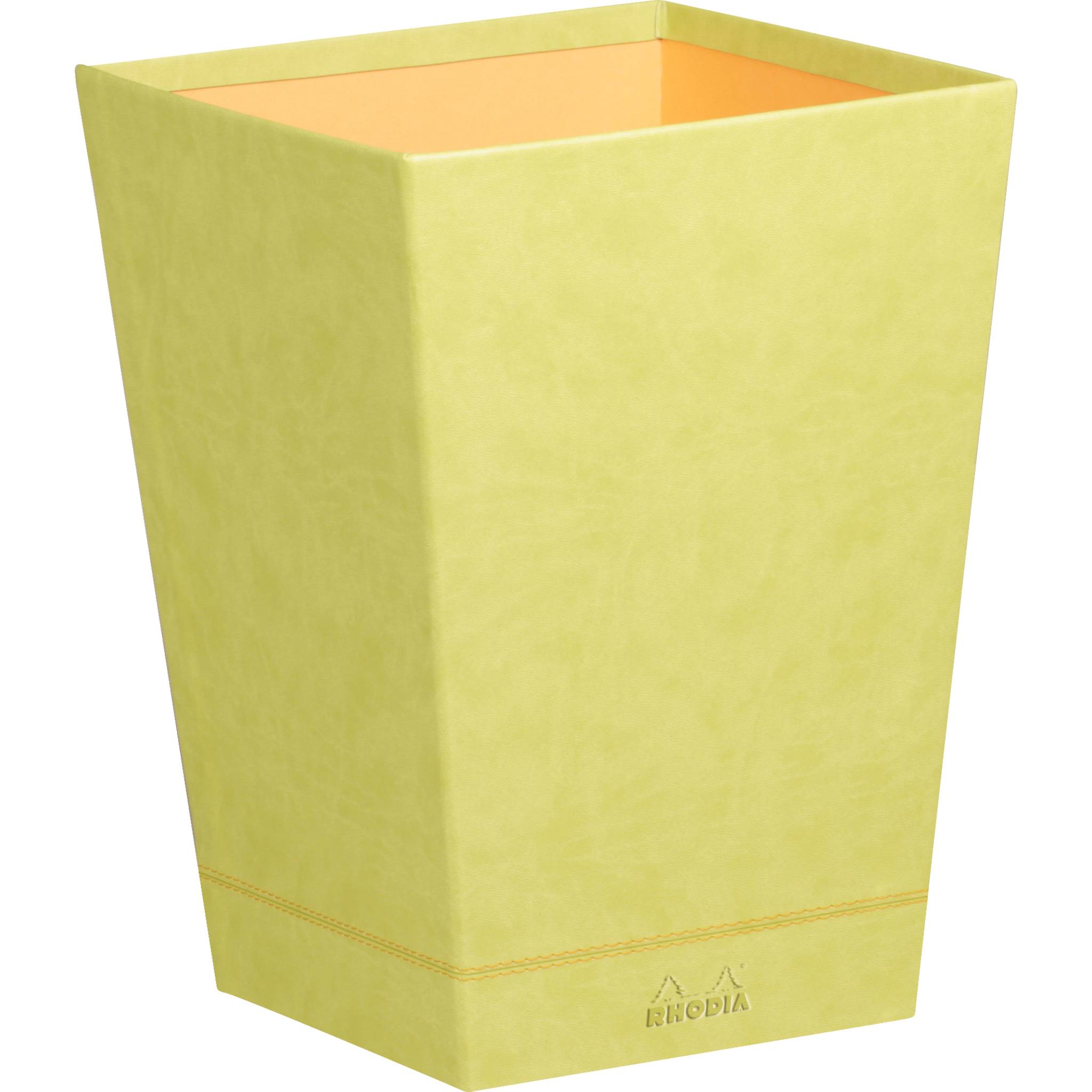 Rhodia Rhodiarama Papierkorb aus Kunstleder, 27x27x32cm - Anisgrün 318826C