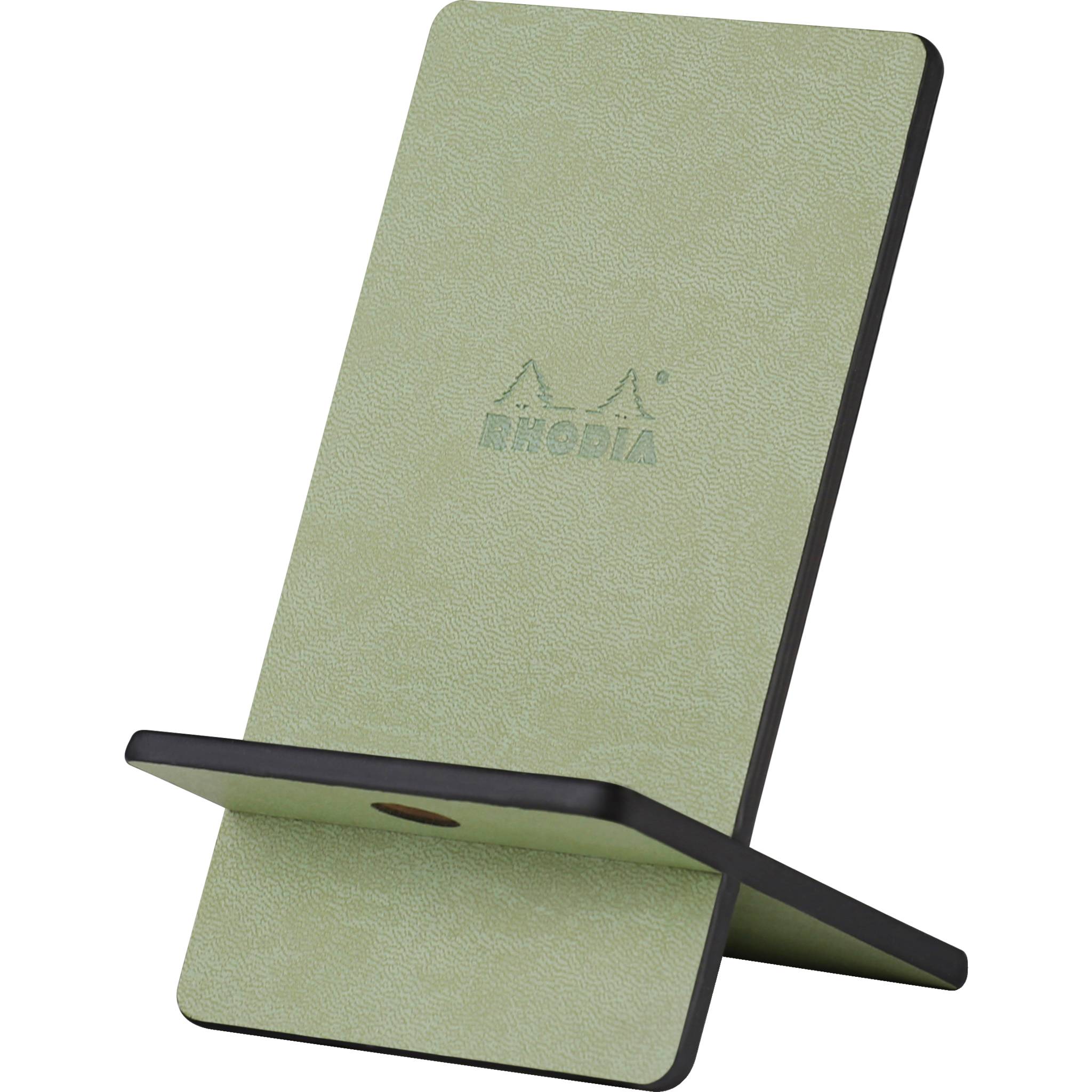 Rhodia Handyhalter italienischem Kunstleder 13x8x8,5 cm Seladon 194419C