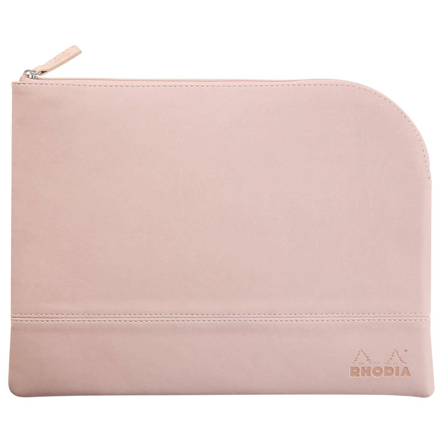 Rhodia Etui Kunstleder Reißverschluss, 21x28 cm Hauch von Rosa 116730C