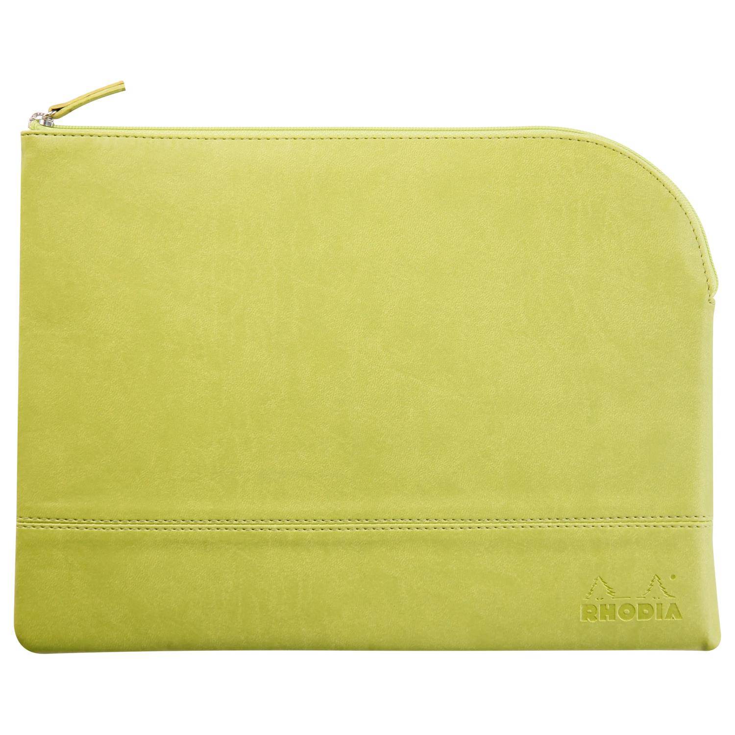 Rhodia Rhodiarama Etui aus Kunstleder Reißverschluss, 21x28 cm Anisgrün 116731C