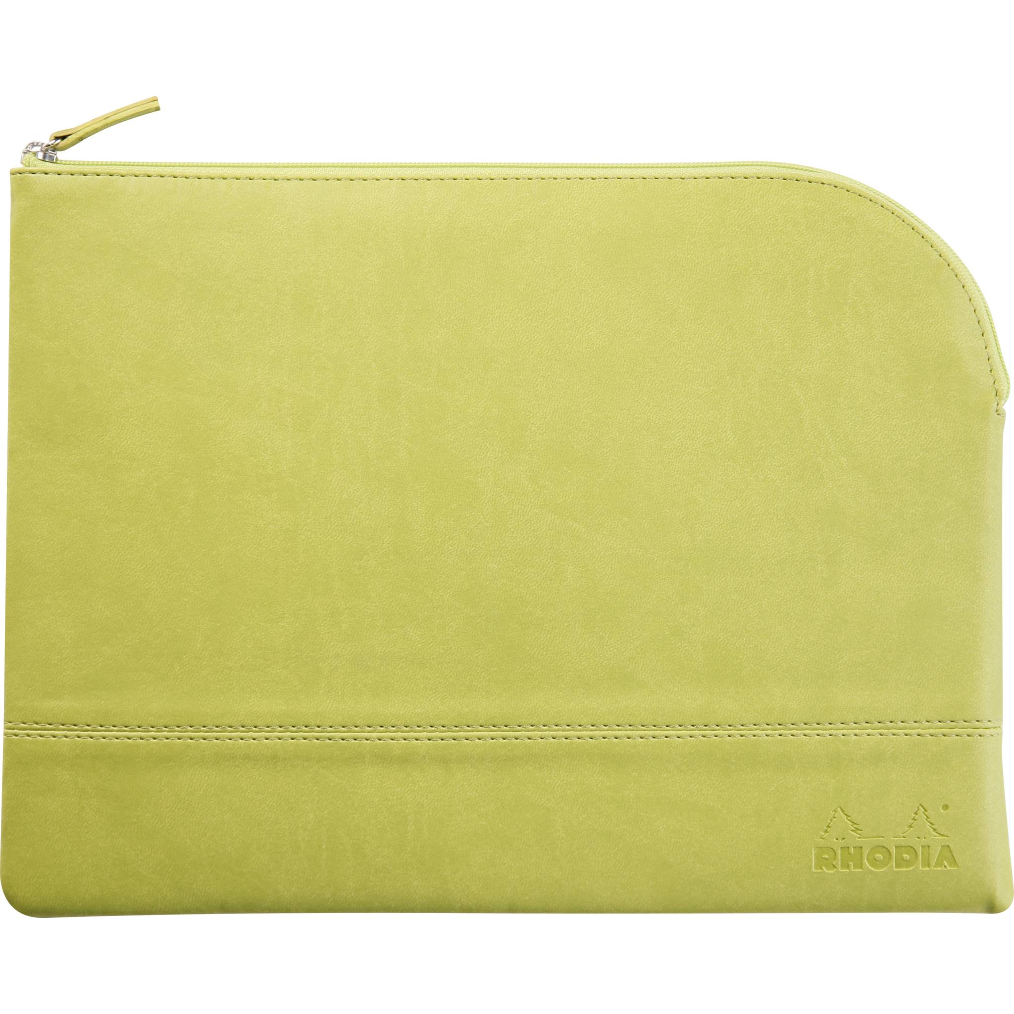 Rhodia Rhodiarama Etui aus Kunstleder Reißverschluss, 21x28 cm Anisgrün 116731C