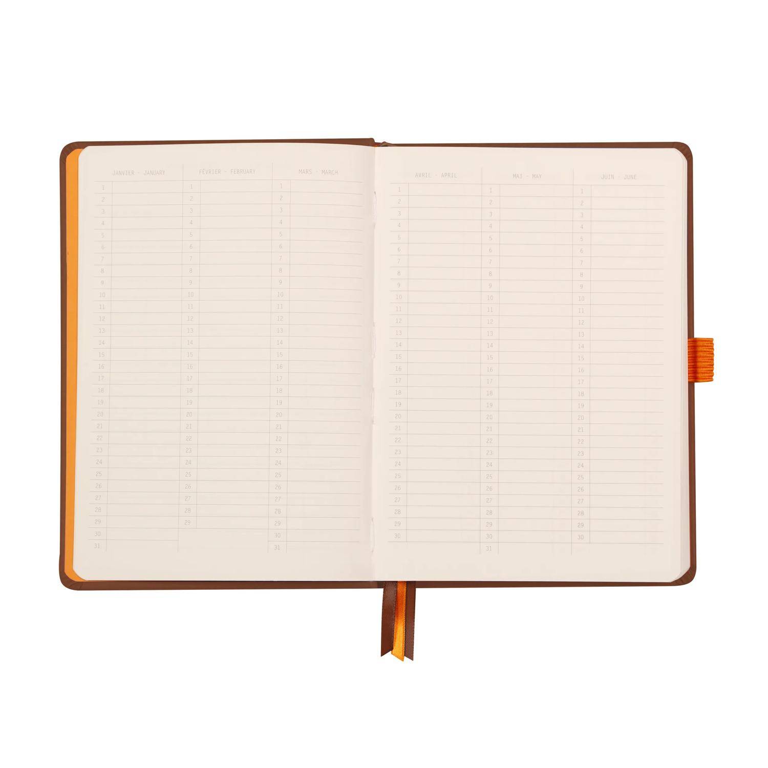 Rhodia Goalbook A5 120 Bl 90g, Dot/punktkariert Schokoladenbraun 118773C