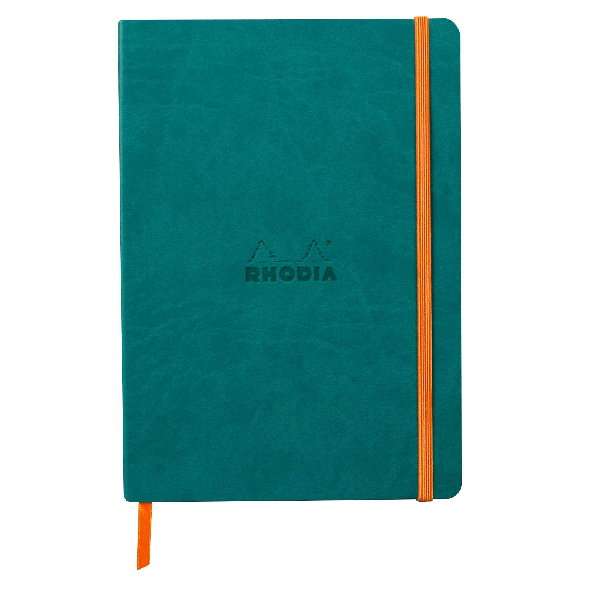 Rhodia Notizbuch A5 Softcover, 80 Bl 90g, dot/punktkariert, Pfaugrün 117442C