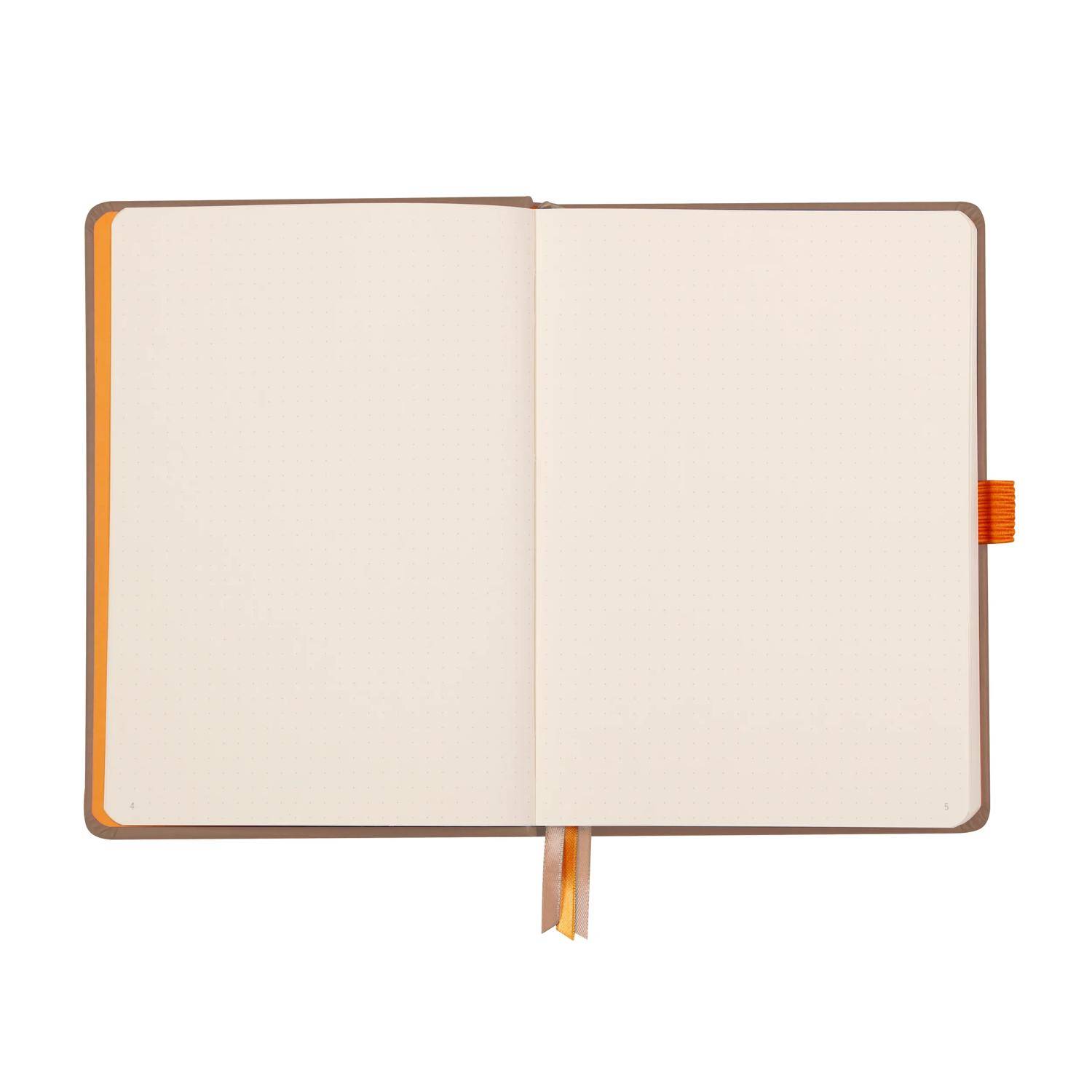 Rhodia Goalbook A5 120 Bl elfenbein 90g, Dot/punktkariert Taupe 118774C