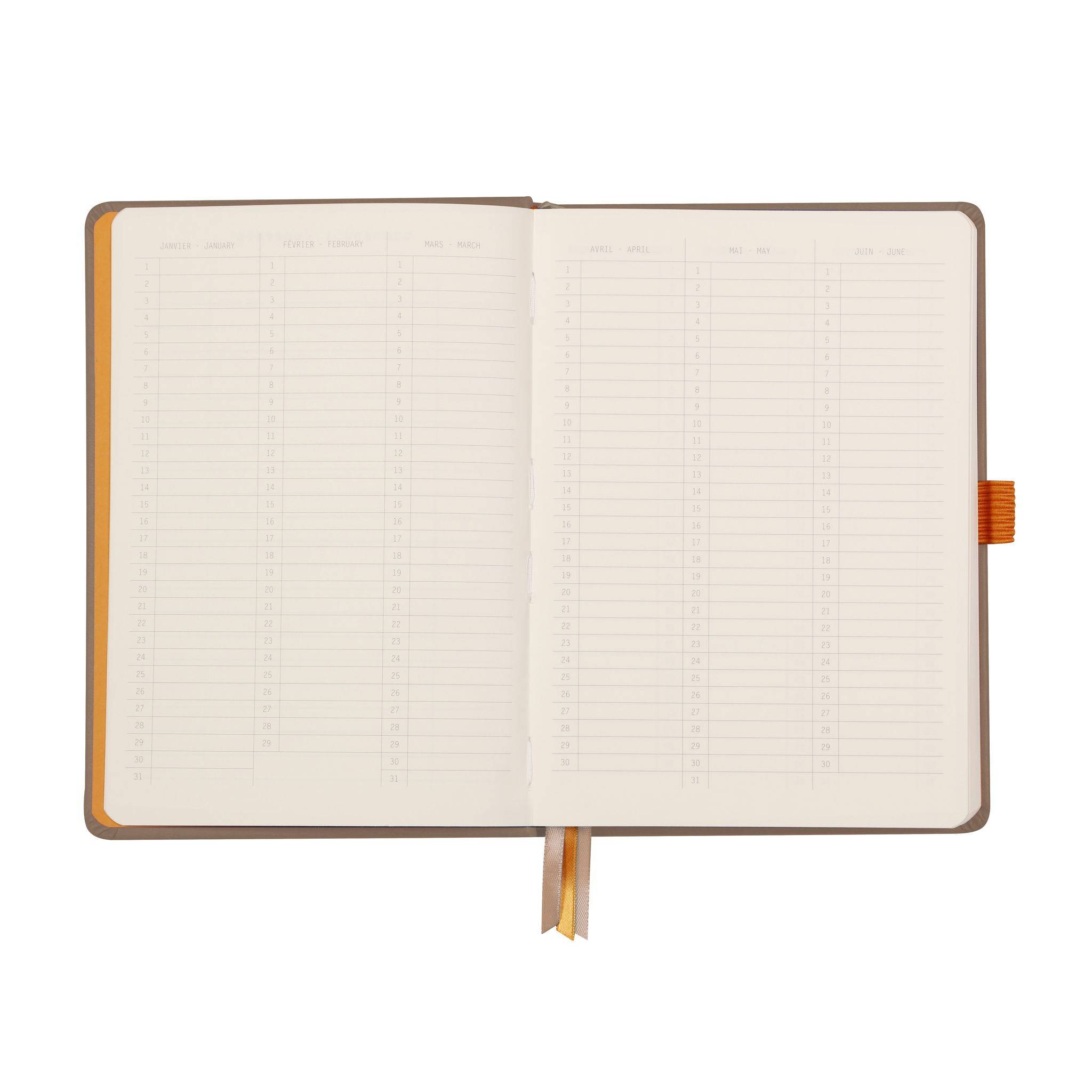 Rhodia Goalbook A5 120 Bl elfenbein 90g, Dot/punktkariert Taupe 118774C