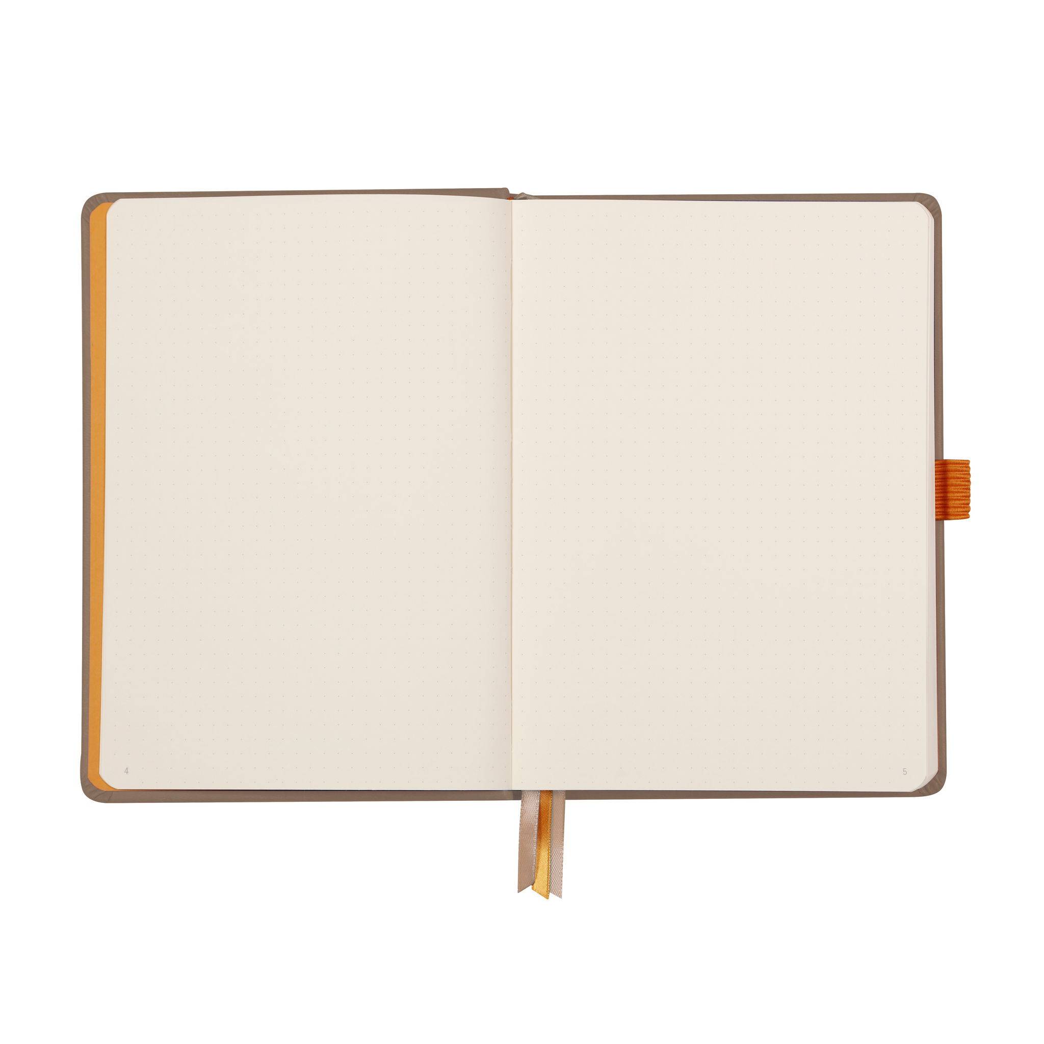 Rhodia Goalbook A5 120 Bl elfenbein 90g, Dot/punktkariert Taupe 118774C