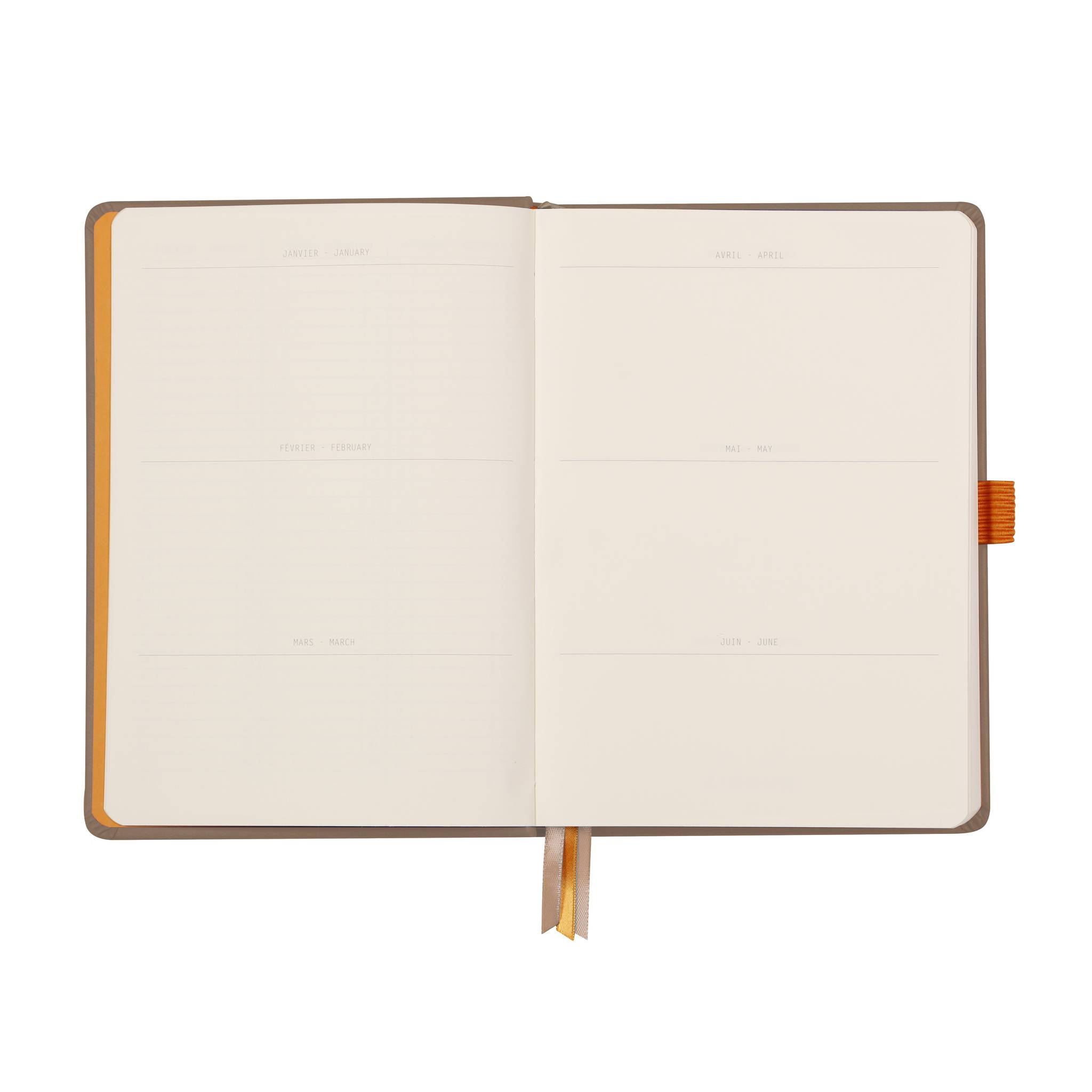 Rhodia Goalbook A5 120 Bl elfenbein 90g, Dot/punktkariert Taupe 118774C