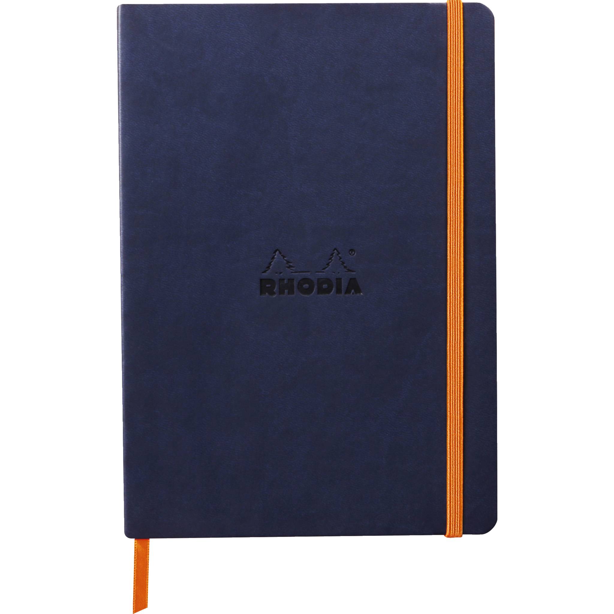 Rhodia Notizbuch A5 Softcover, 80 Bl 90g, dot/kariert, Mitternachtsblau 117444C