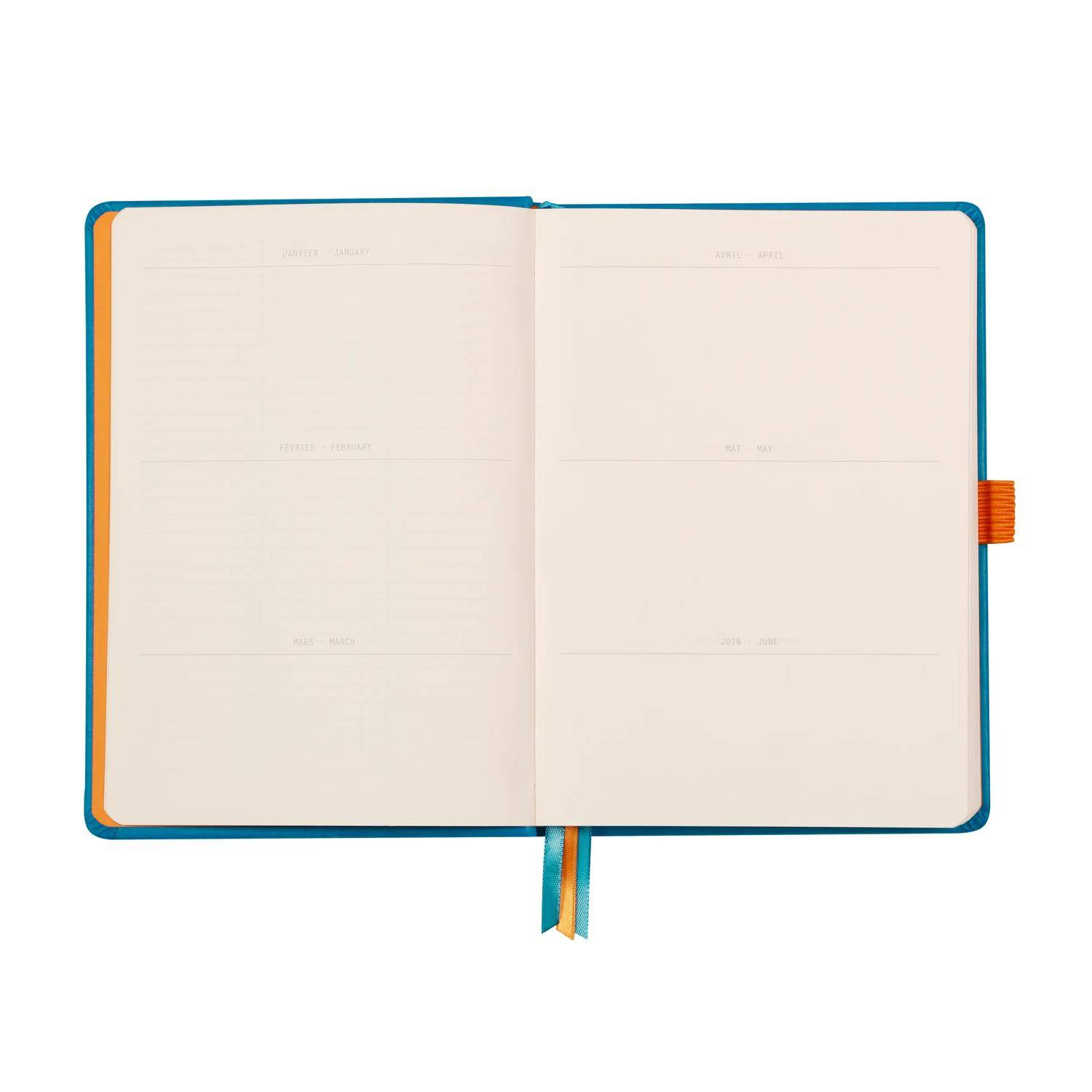 Rhodia Goalbook A5 120 Bl elfenbein 90g, Dot/punktkariert Türkis 118777C