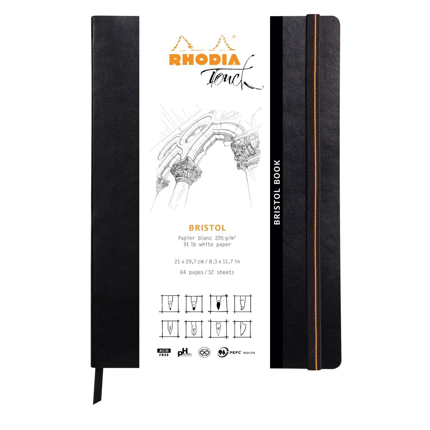 Rhodia Rhodia Touch Bristol book soft A4 32 Blatt blanko 205g - Schwarz 116115C