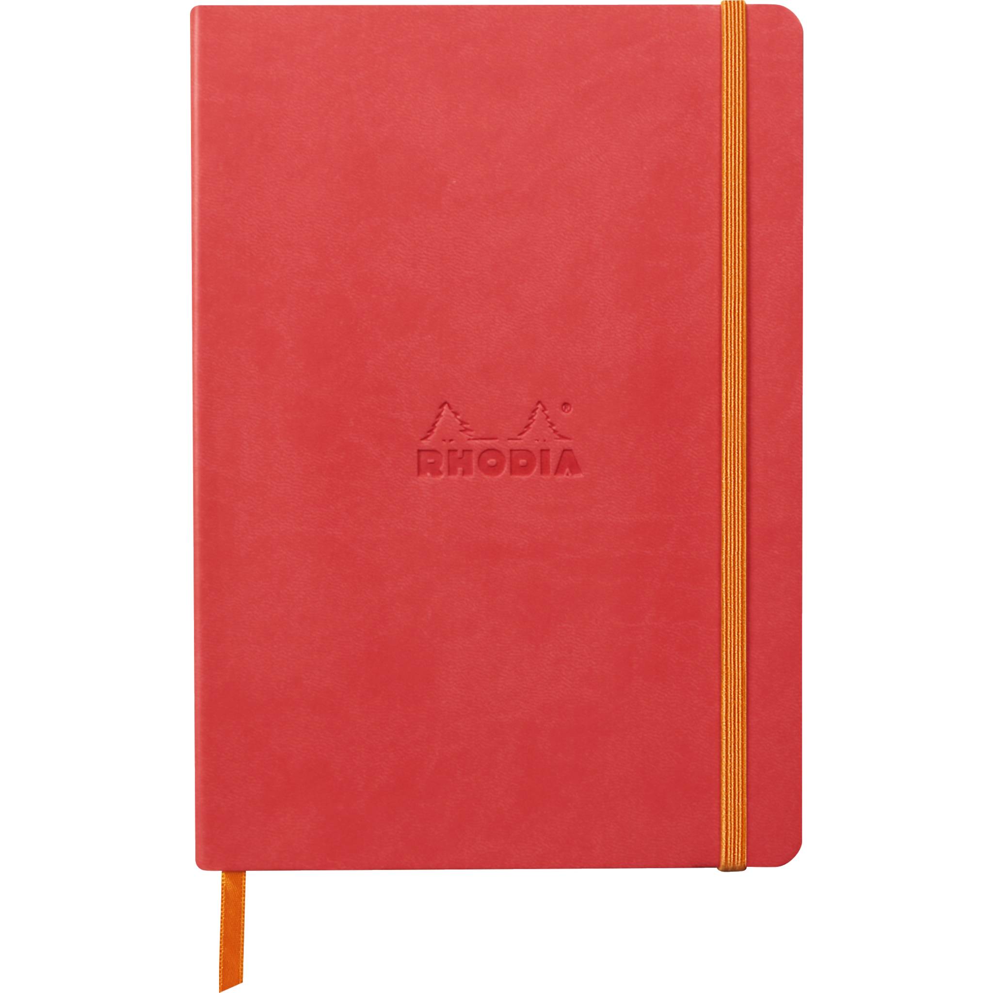 Rhodia Notizbuch A5 Softcover, 80 Bl elfenbein 90g, liniert, Koralle 117380C