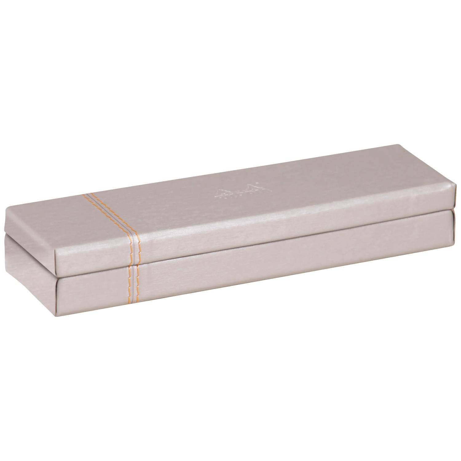 Rhodia Rhodiarama Stiftebox aus Kunstleder, 21x5,5x3cm - Silber 318871C