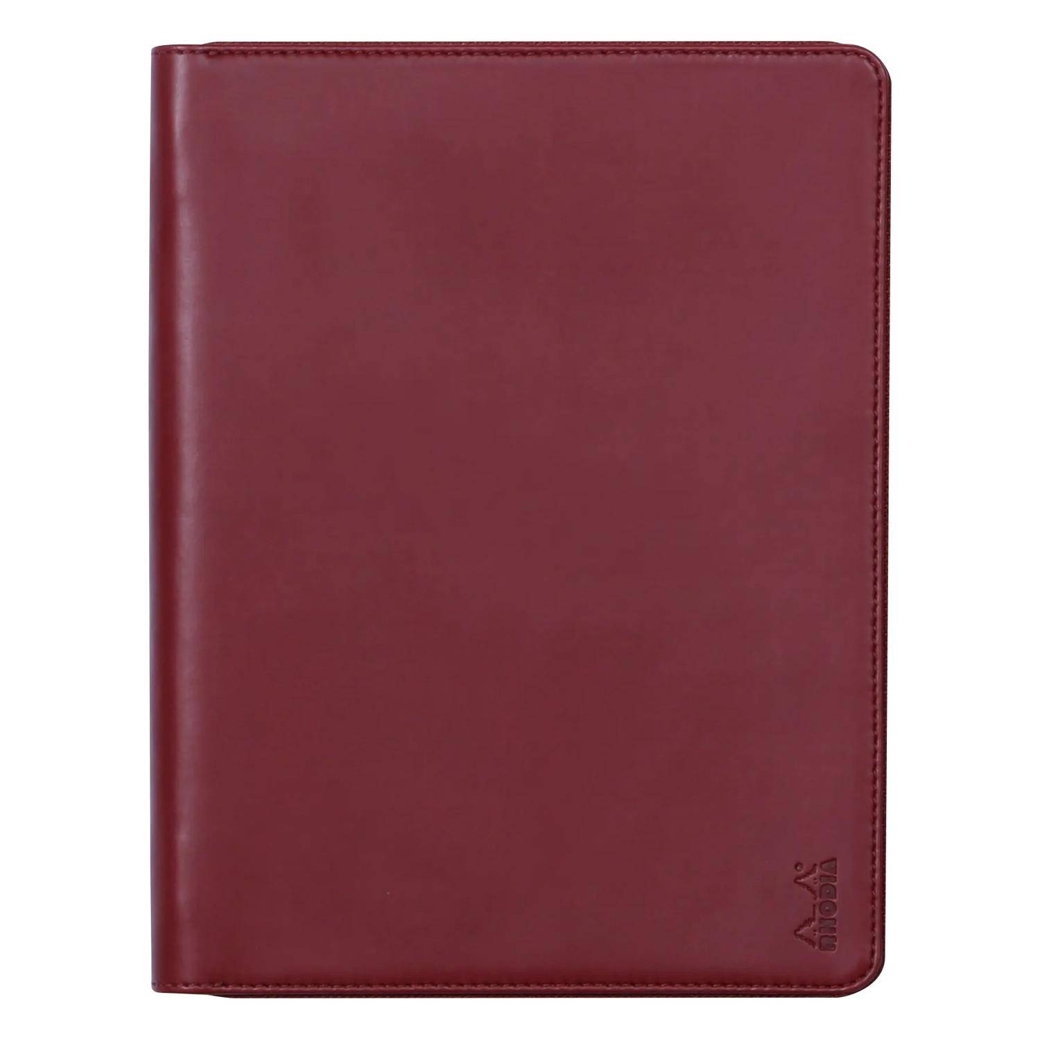 Rhodia Konferenzmappe, kleines Modell 19,5x25,5 cm, für Block A5 Weinrot 168107C