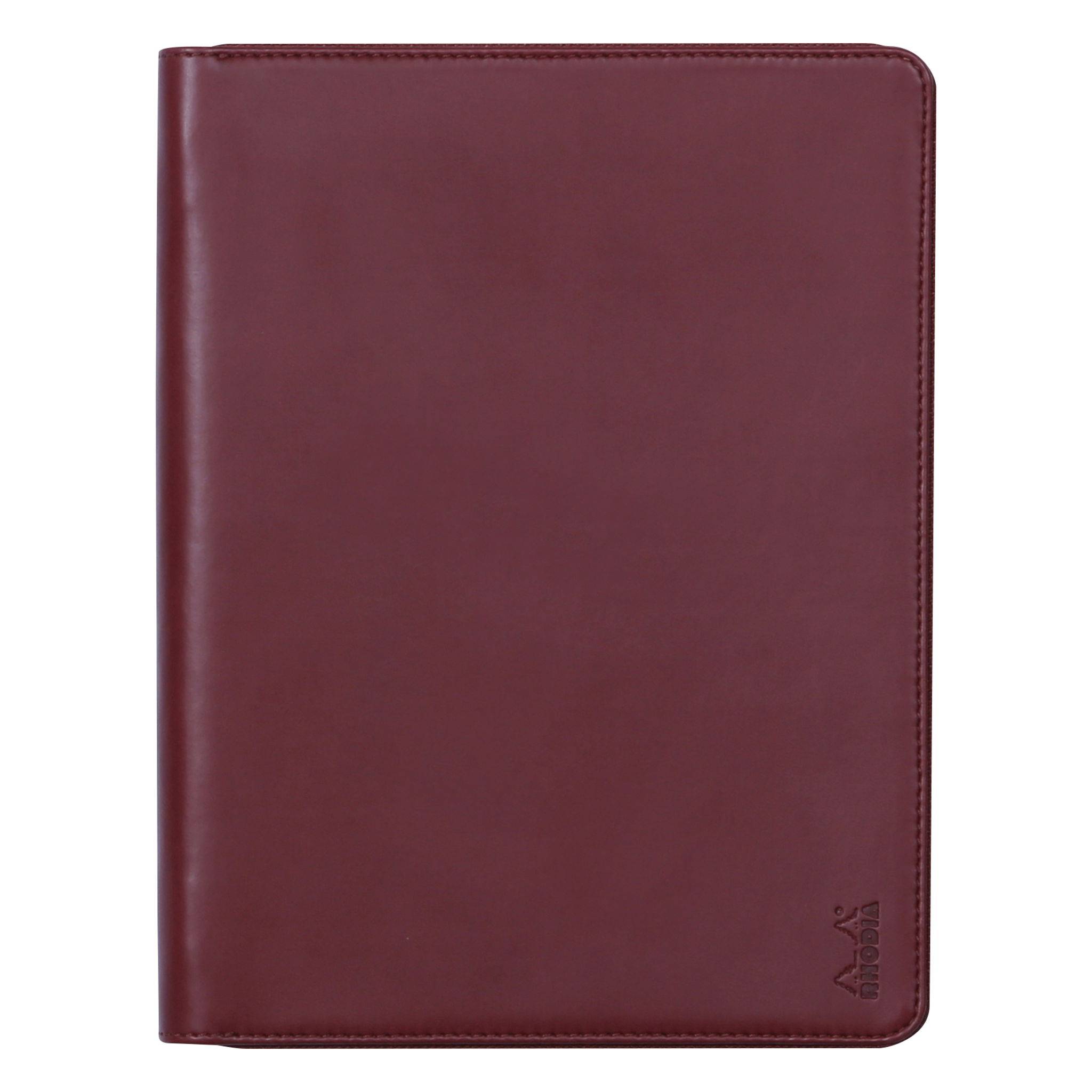 Rhodia Konferenzmappe, kleines Modell 19,5x25,5 cm, für Block A5 Weinrot 168107C