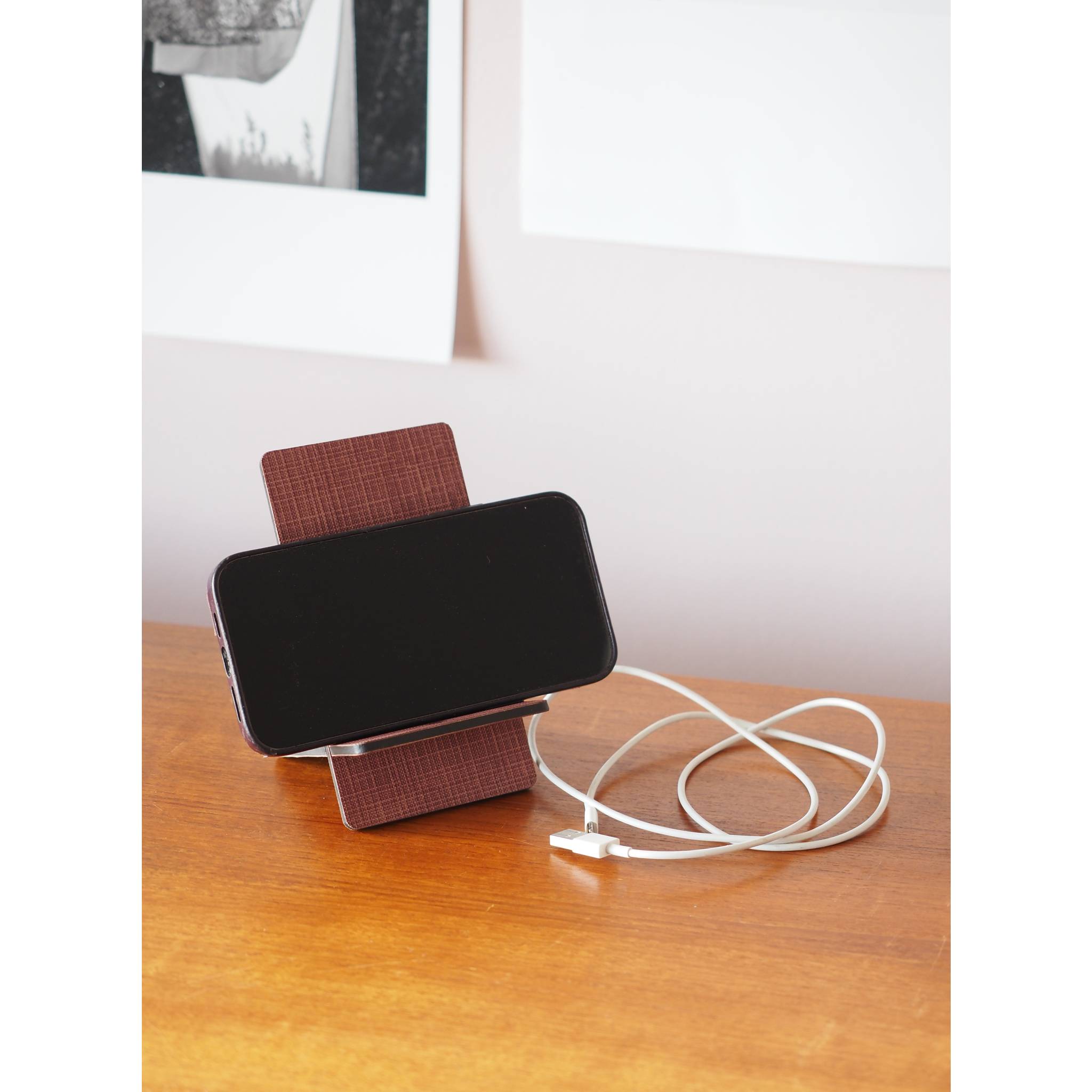 Rhodia Handyständer 8x8,5x13 cm Kunstleder - Amarant 120040C