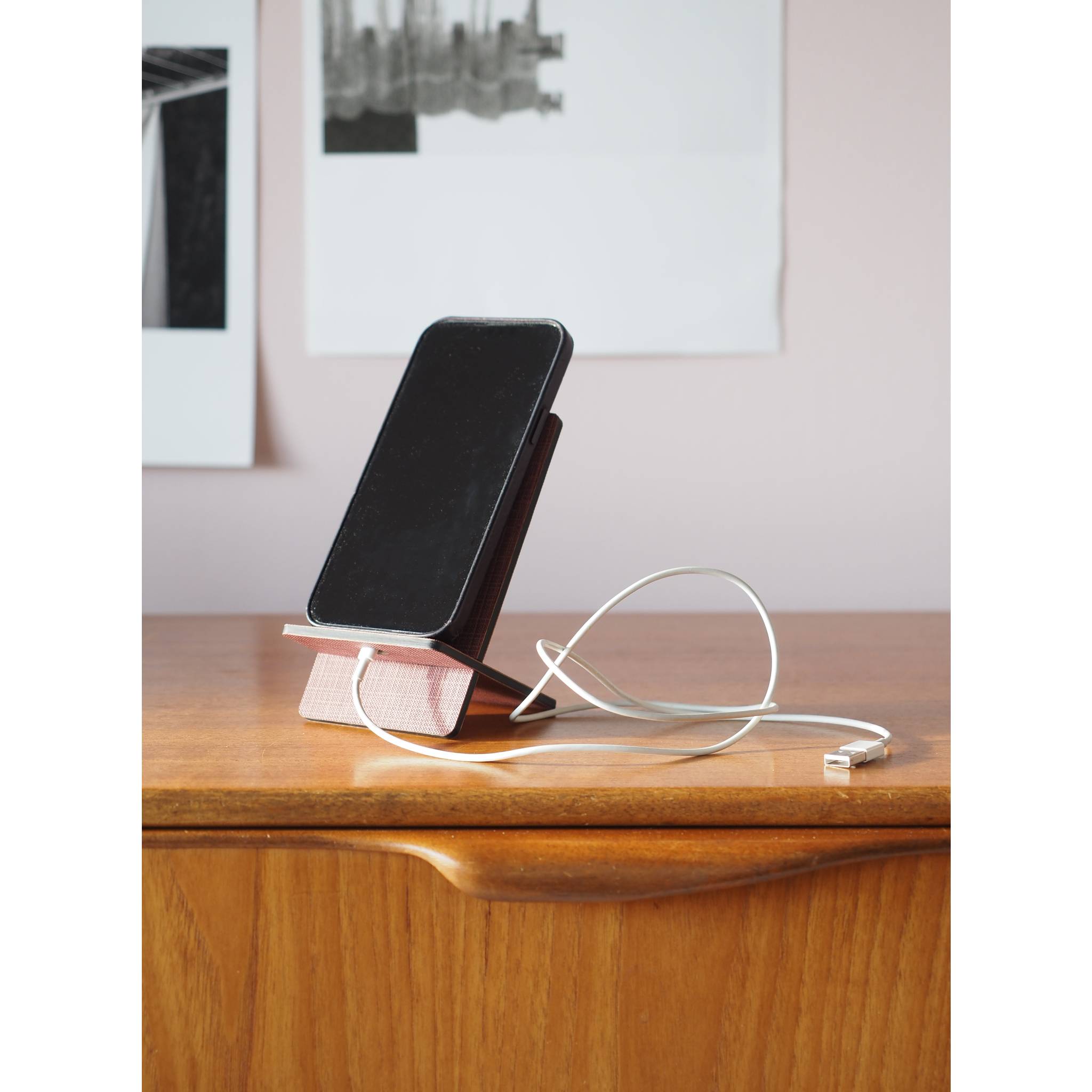 Rhodia Handyständer 8x8,5x13 cm Kunstleder - Amarant 120040C