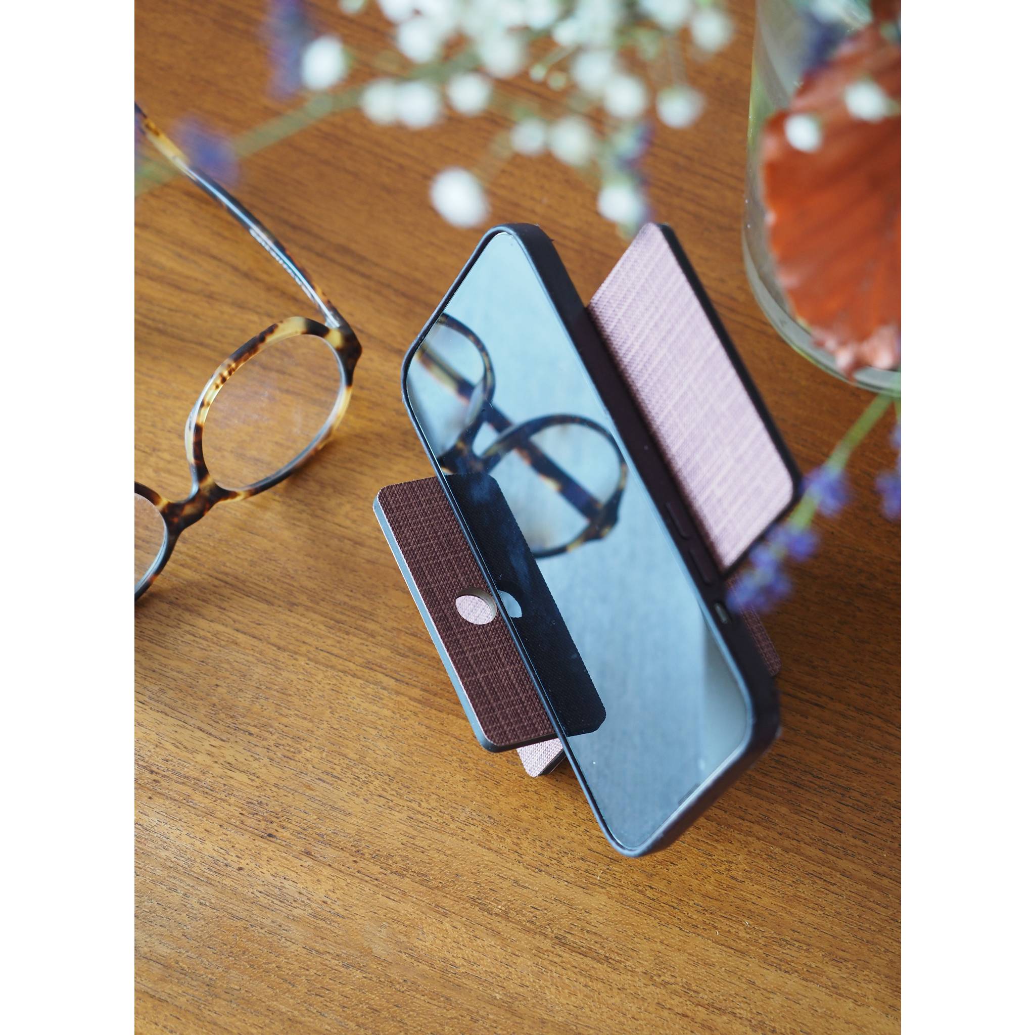 Rhodia Handyständer 8x8,5x13 cm Kunstleder - Amarant 120040C