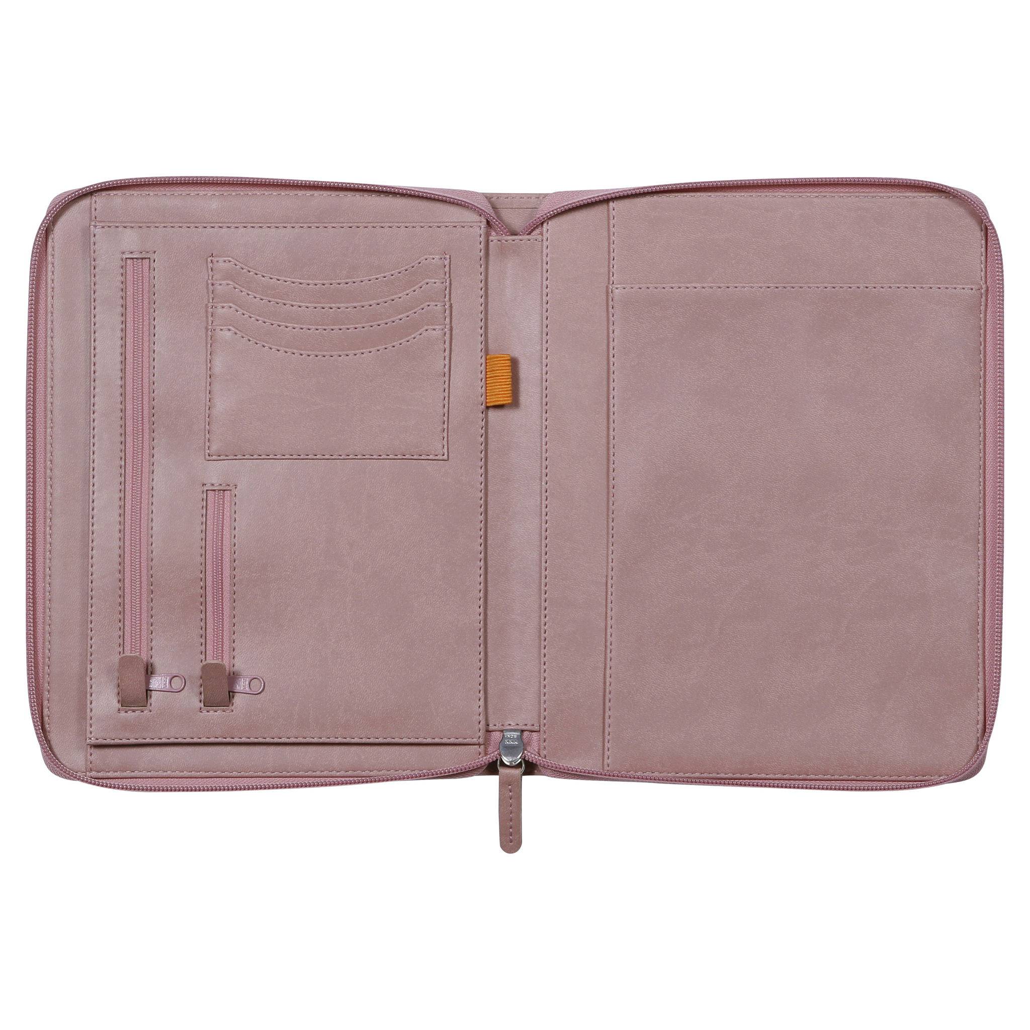 Rhodia Konferenzmappe, kleines Modell 19,5x25,5 cm, Block A5 Rosenholz 168108C