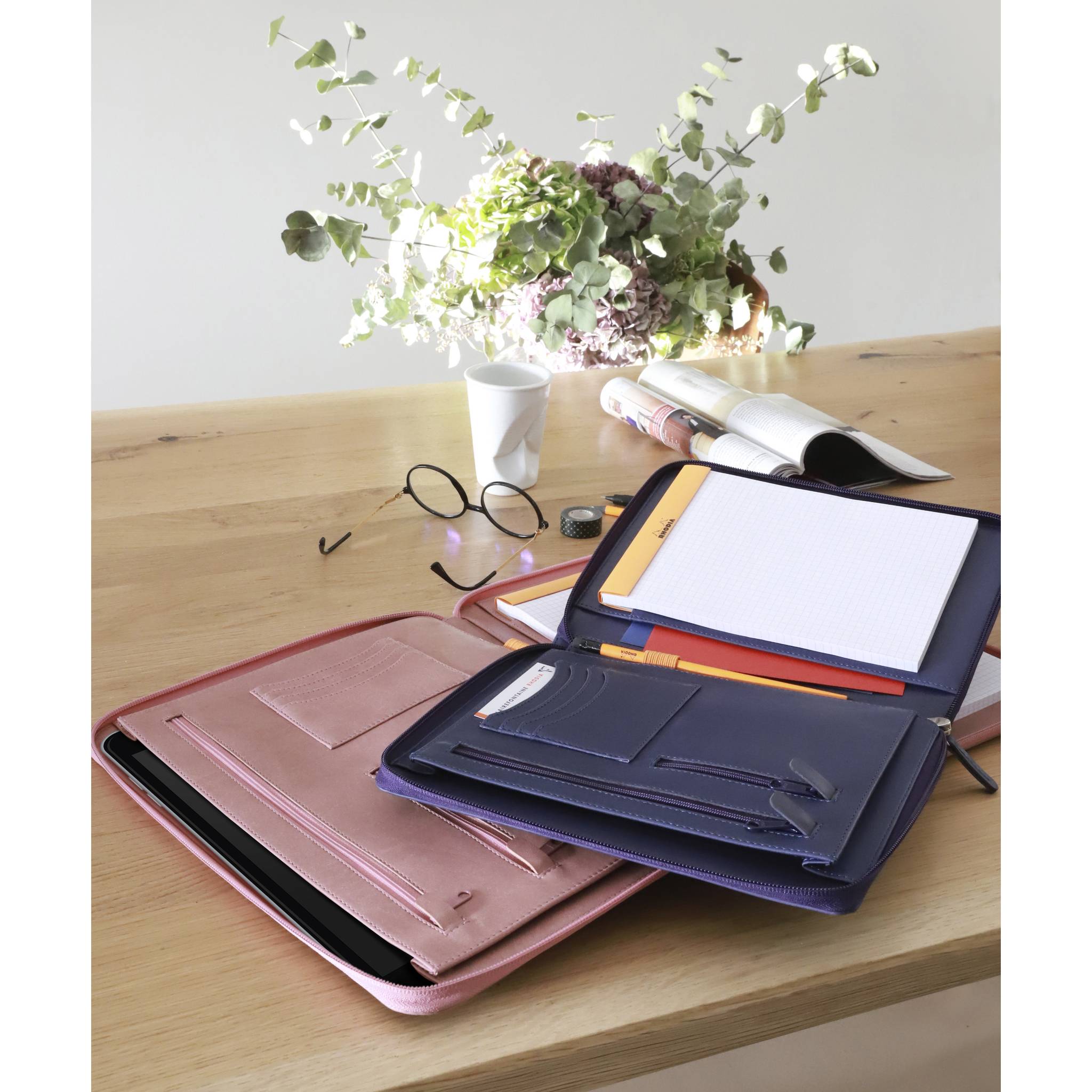 Rhodia Konferenzmappe 19,5x25,5cm für Block A5 - Mitternachtsblau 168104C