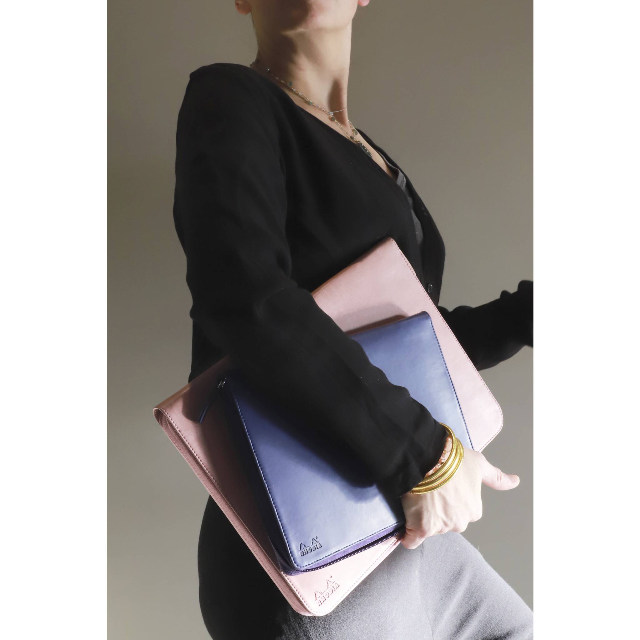 Rhodia Konferenzmappe 19,5x25,5cm für Block A5 - Mitternachtsblau 168104C