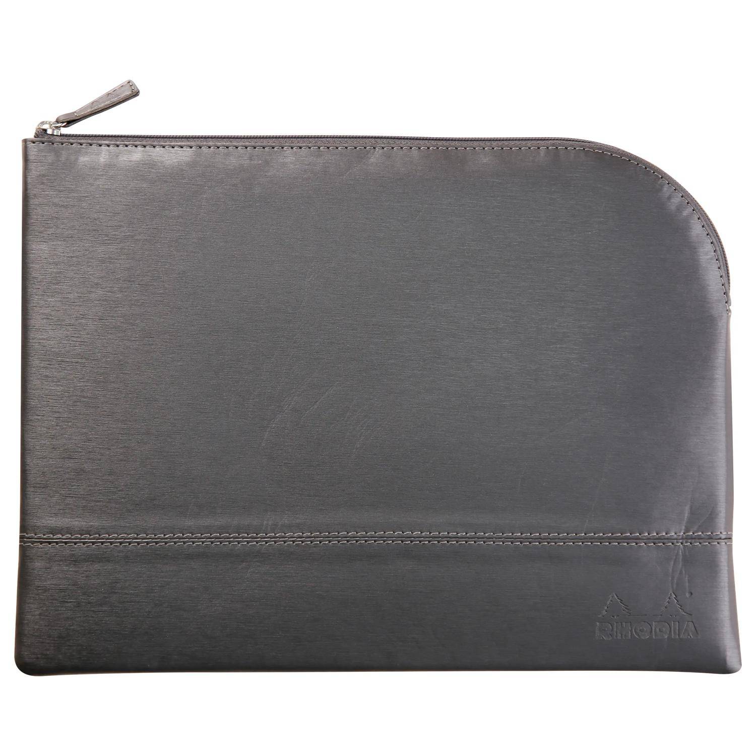 Rhodia Rhodiarama Etui aus Kunstleder mit Reißverschluss, 21x28 cm Titan 116720C