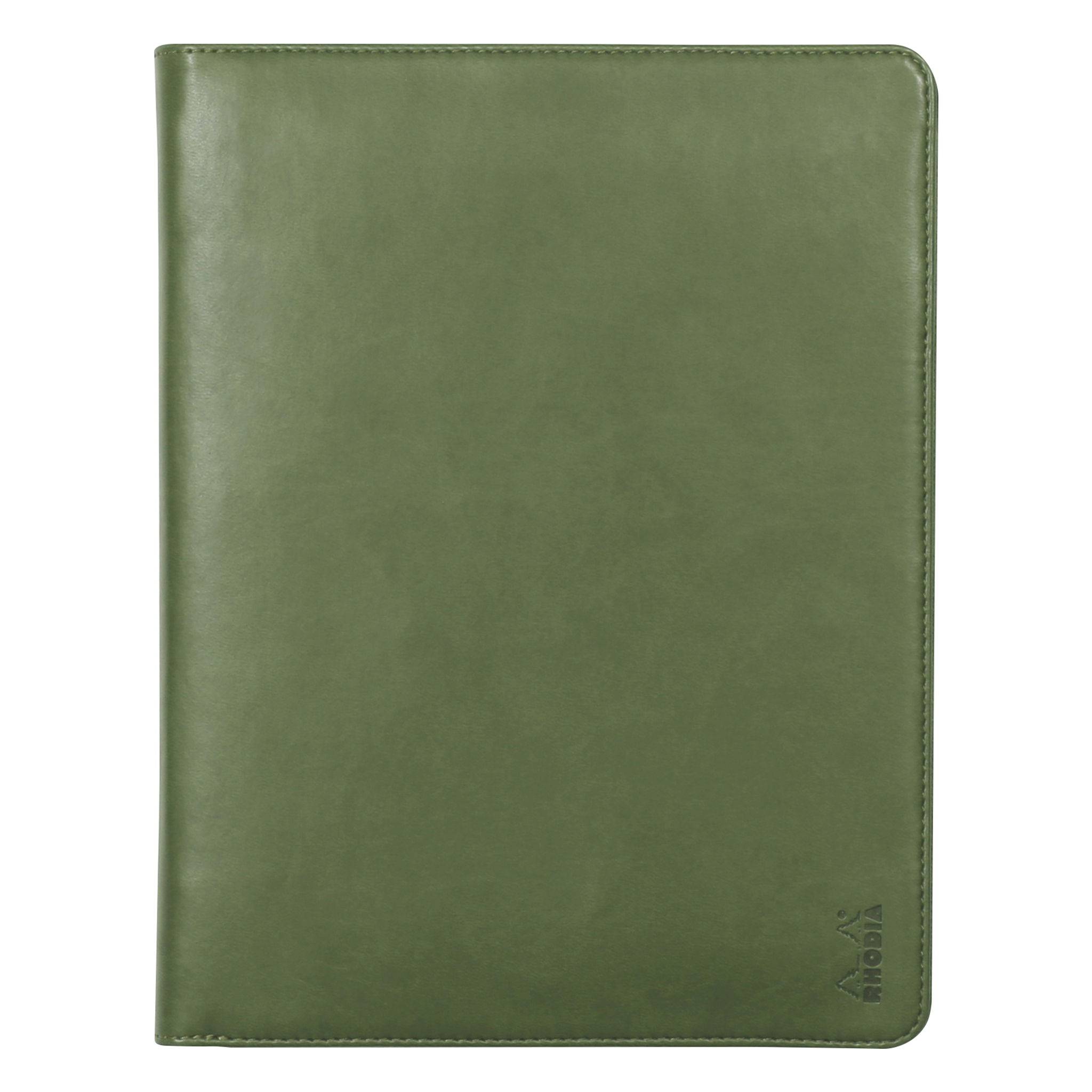 Rhodia Konferenzmappe, kleines Modell 19,5x25,5 cm, Block A5 Salbeigrün 168102C