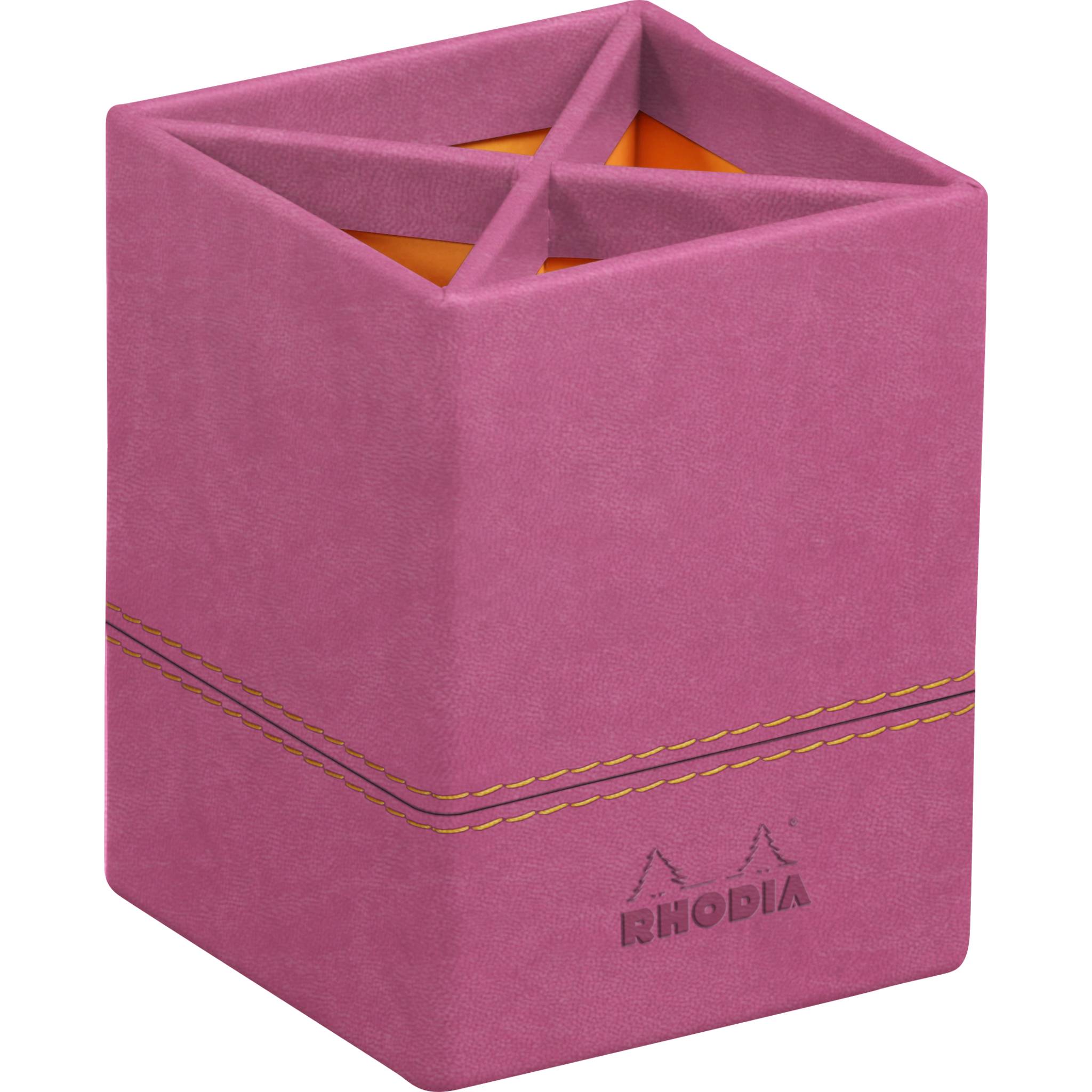 Rhodia Rhodiarama Stifteköcher aus Kunstleder, 8x8x11cm - Fuchsia 194535C