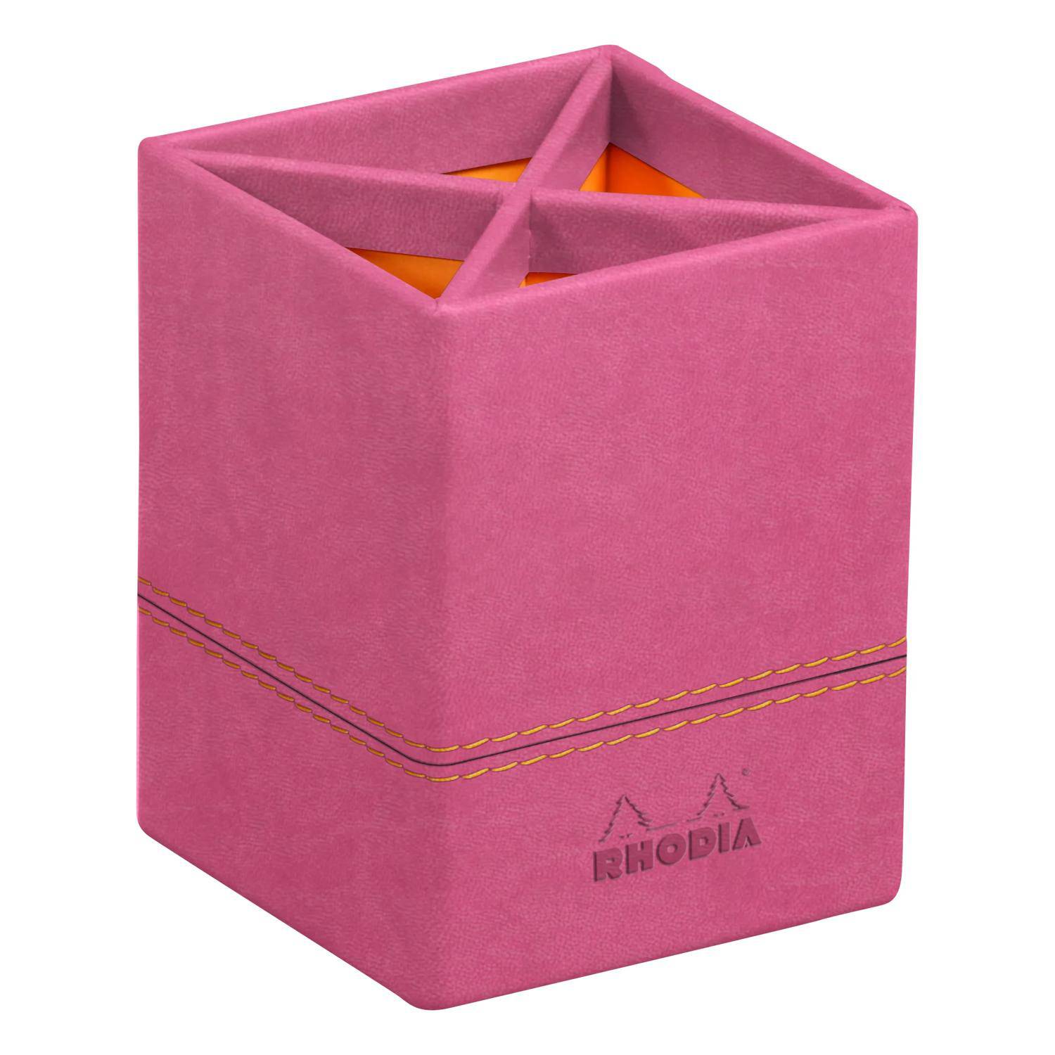 Rhodia Rhodiarama Stifteköcher aus Kunstleder, 8x8x11cm - Fuchsia 194535C