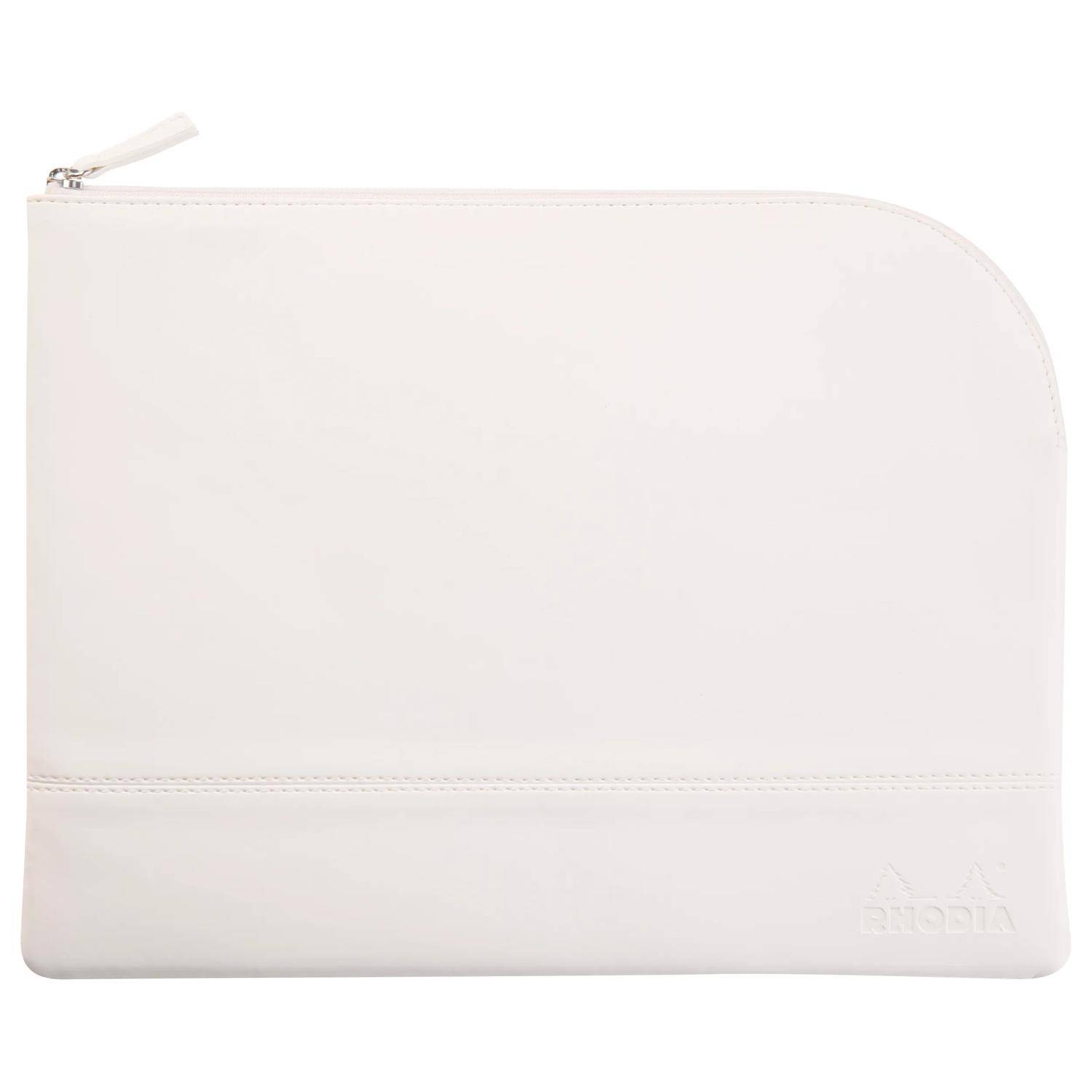 Rhodia Rhodiarama Etui aus Kunstleder mit Reißverschluss, 21x28 cm Weiß 116722C