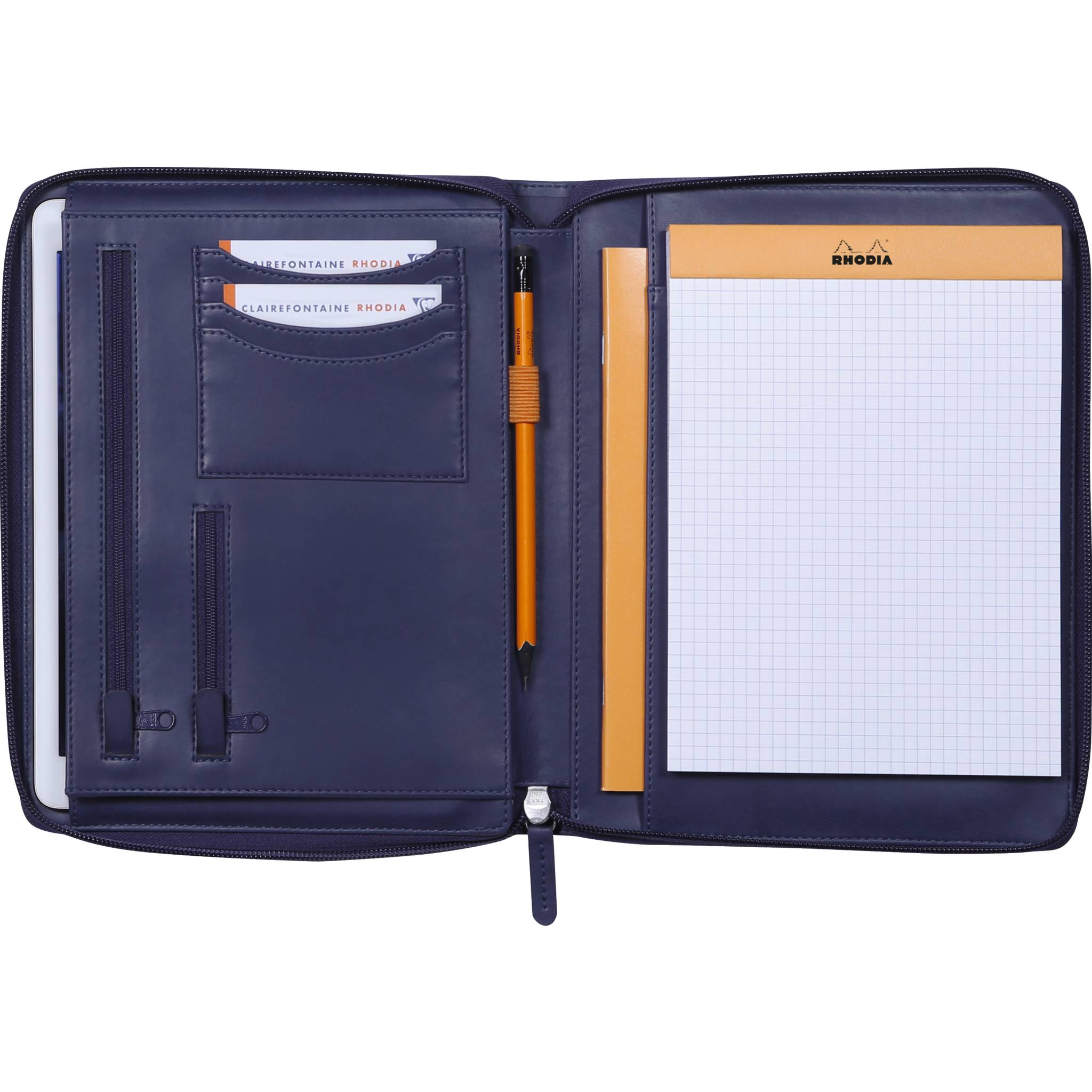Rhodia Konferenzmappe 19,5x25,5cm für Block A5 - Mitternachtsblau 168104C