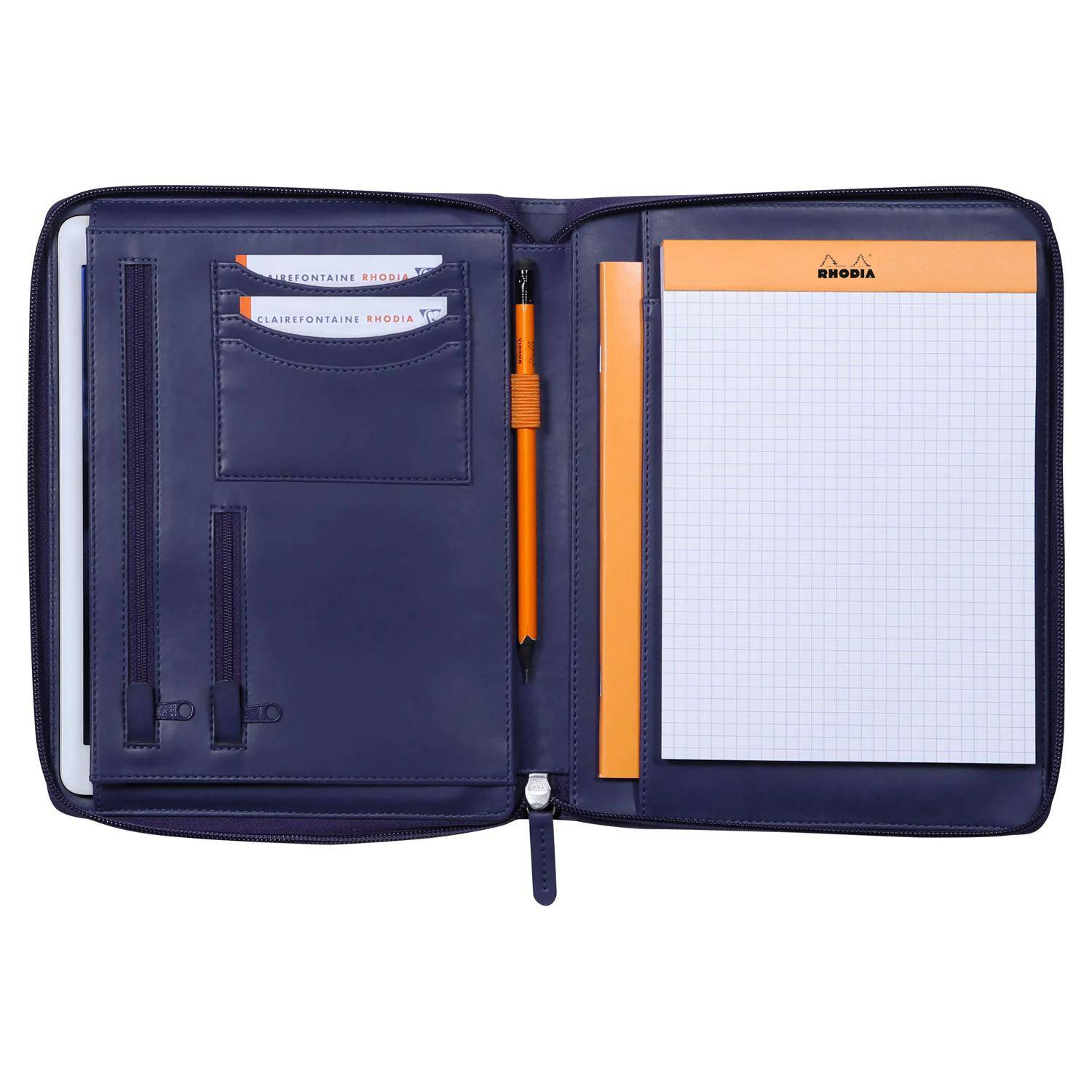 Rhodia Konferenzmappe 19,5x25,5cm für Block A5 - Mitternachtsblau 168104C